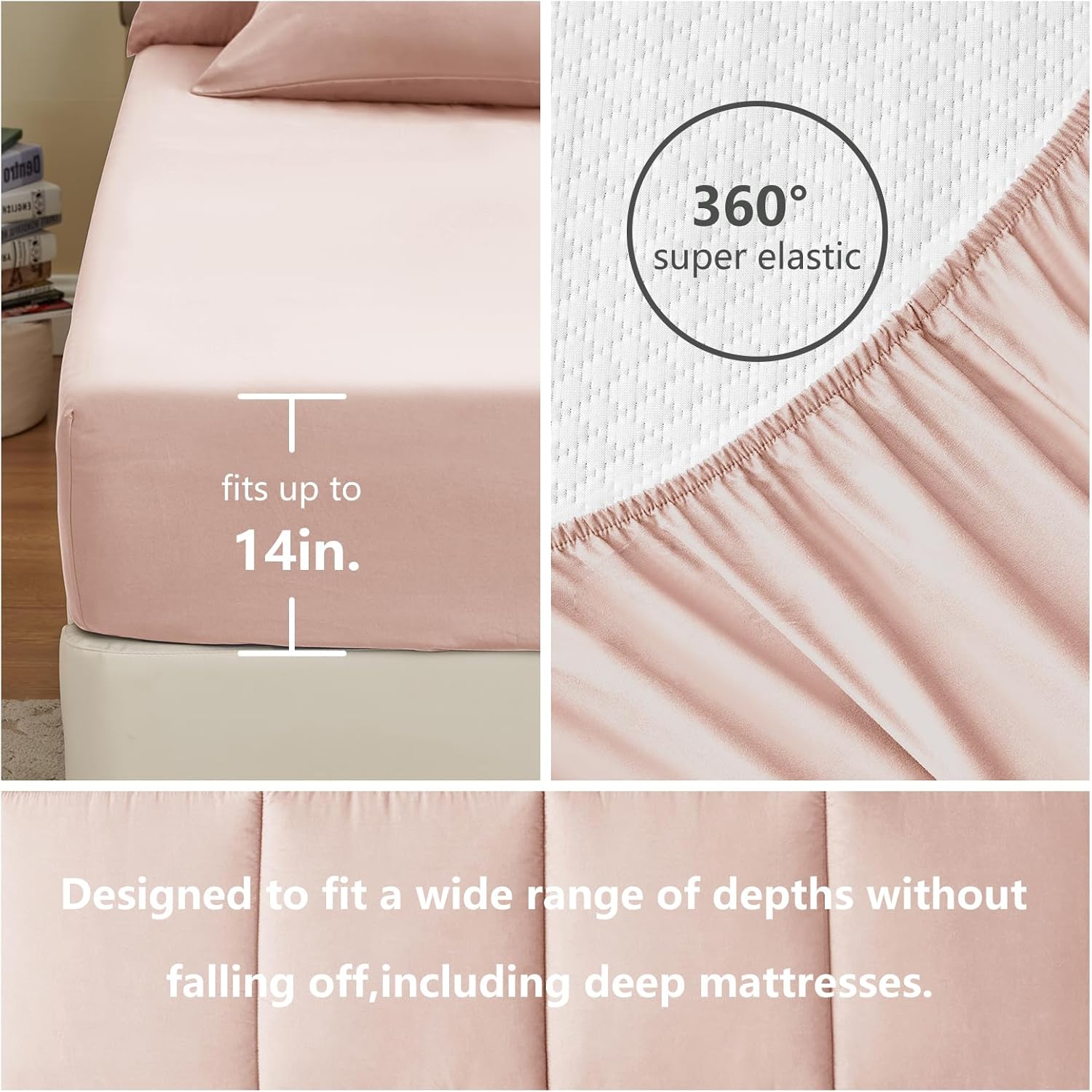 CozyLux Pink King Size Comforter Set 7 Pieces