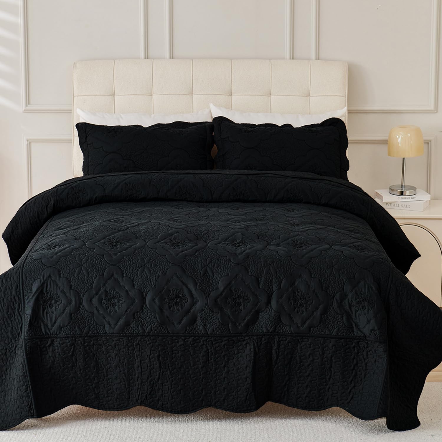 Cmfshape Floral Quilt Set 3 Piece Queen Bedding