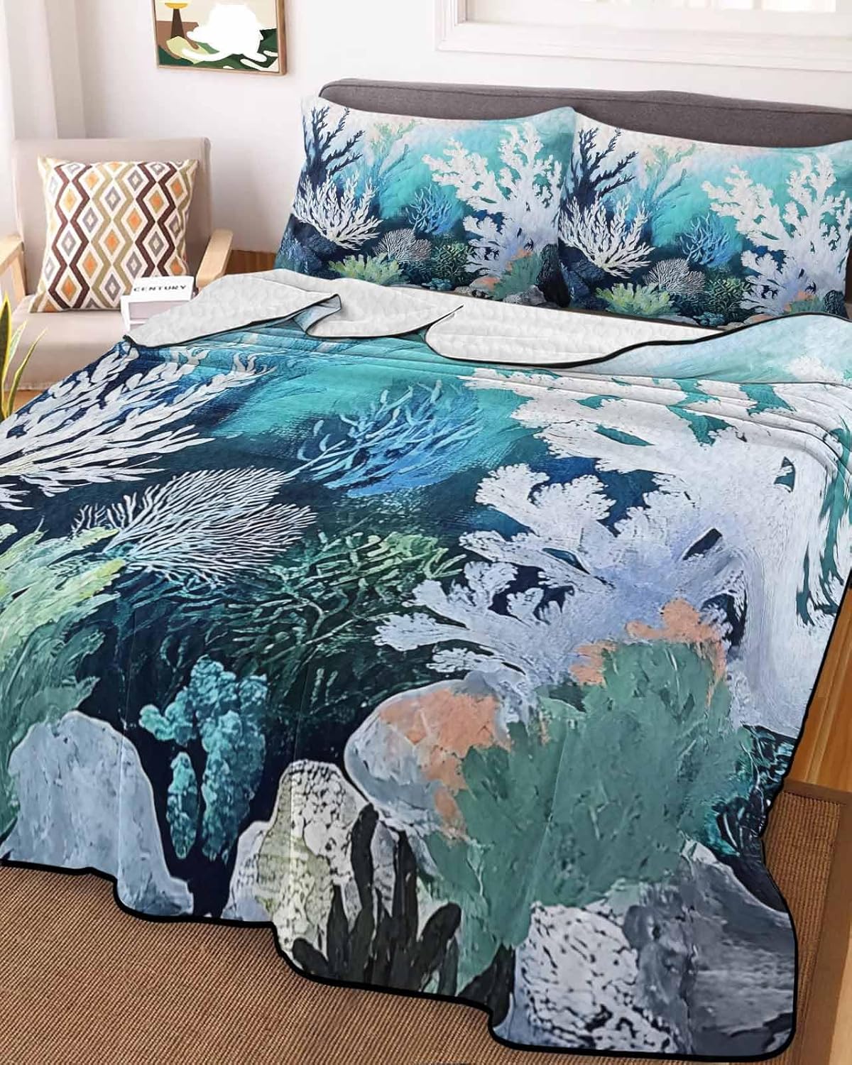 TocaHome Summer Quilt Twin XL 68x98 Inch Set
