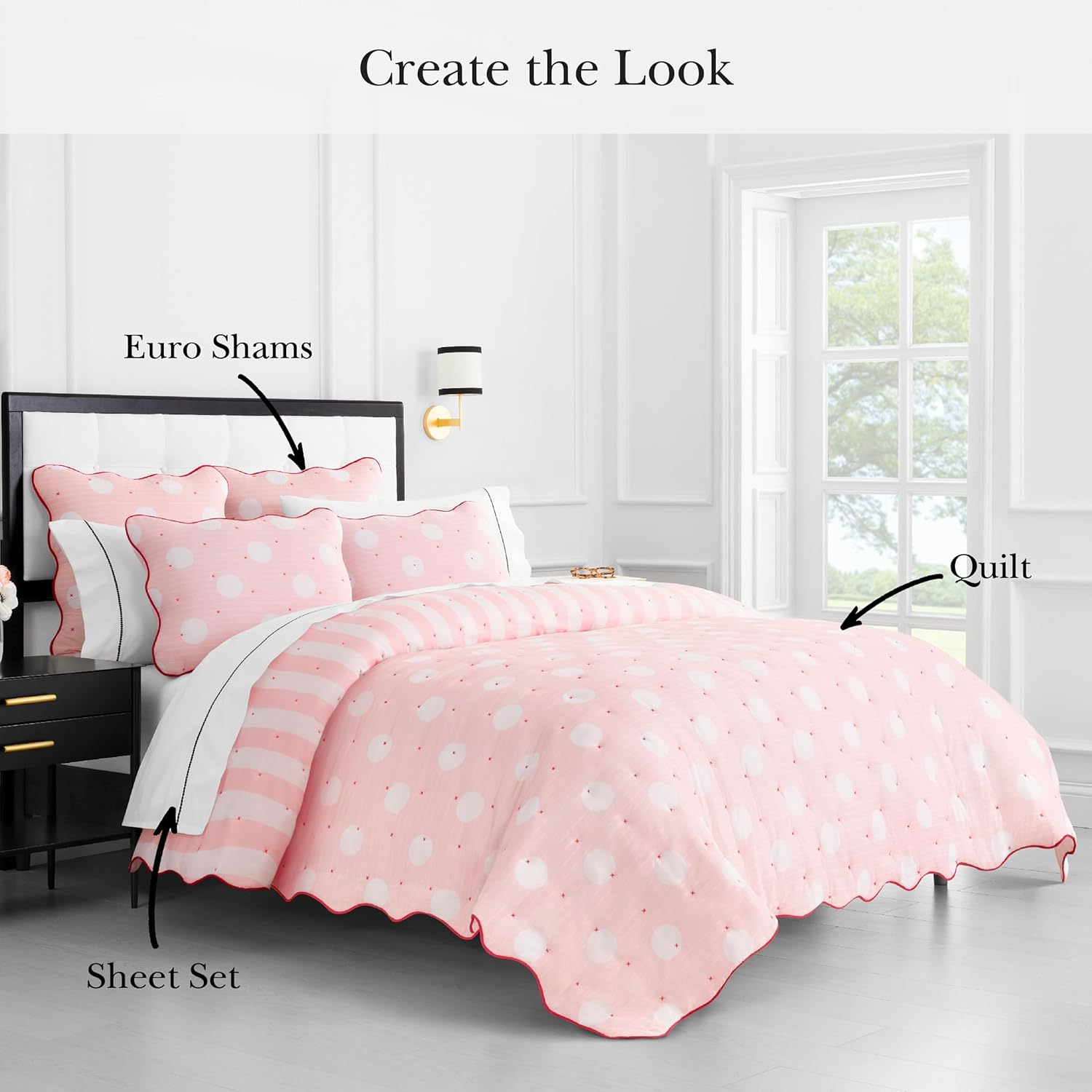 Eclipse Kate Spade New York Stripe Dot 3-Piece Quilt Set