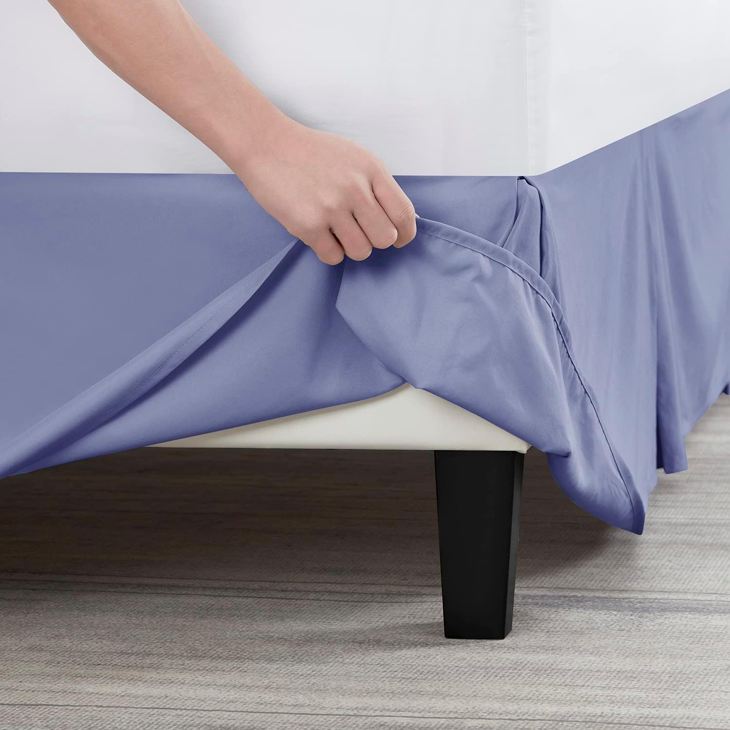 Nestl Steel Blue Full XL Bed Skirt - 14 Inch Drop