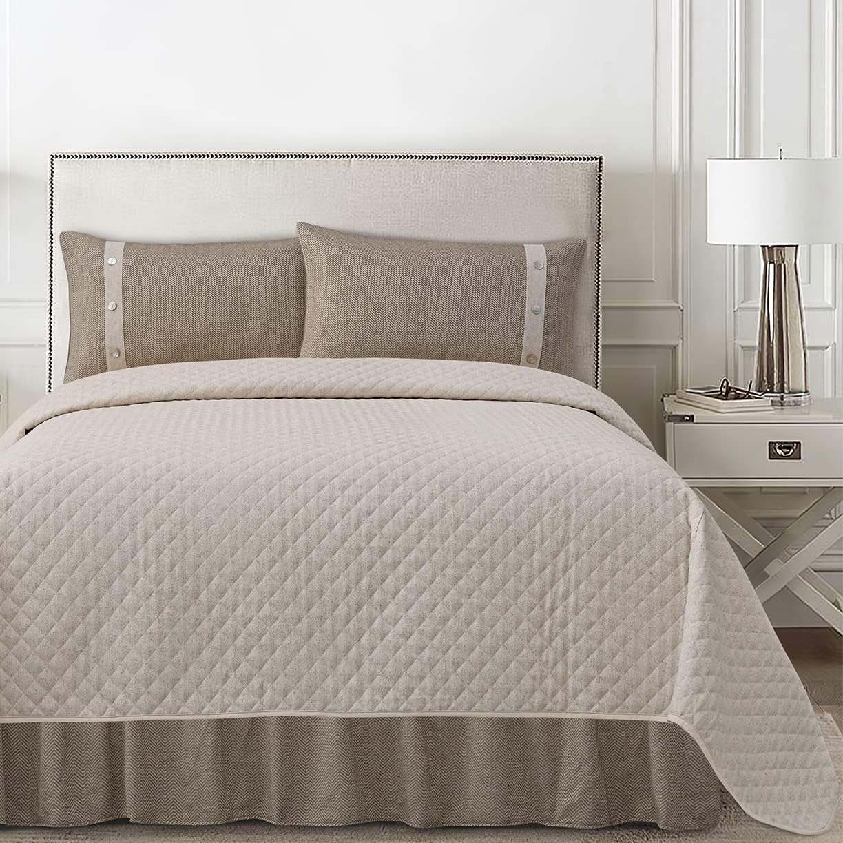 HiEnd Accents Fairfield Linen 4 Piece Coverlet Set