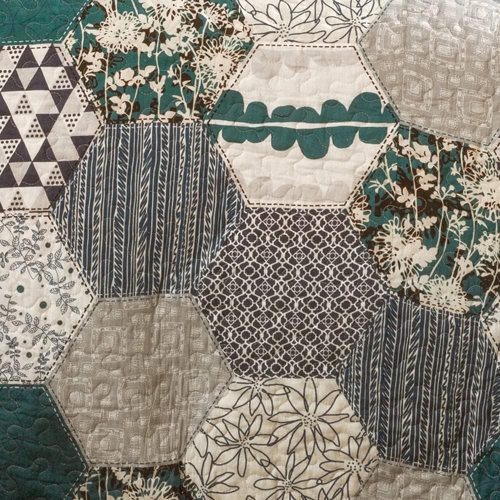 Lush Decor Briley 3 Piece Quilt Set Turquoise King