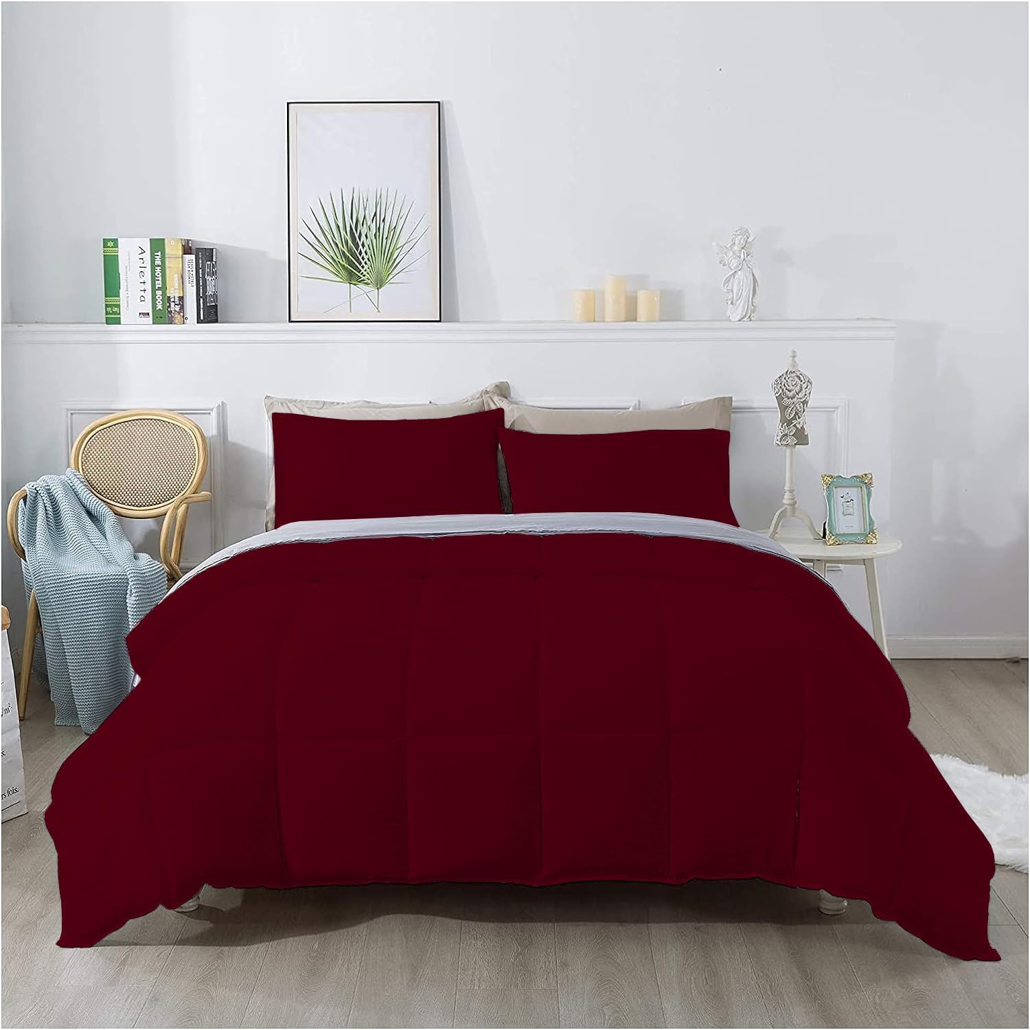 Moonite Bedding 3Pcs Super King Comforter Set