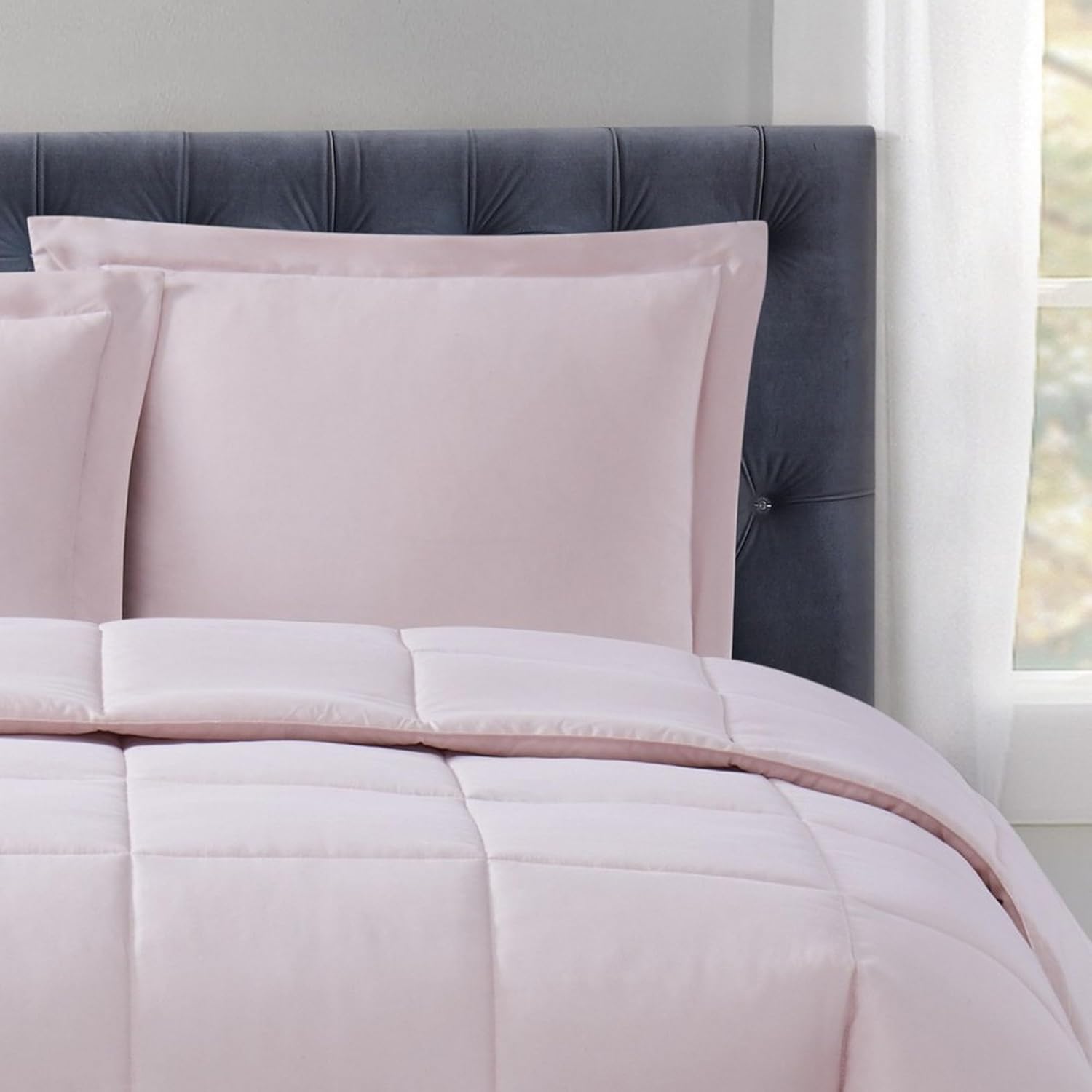 TRULY SOFT Reversible Blush Comforter Set Twin XL 2 Piece