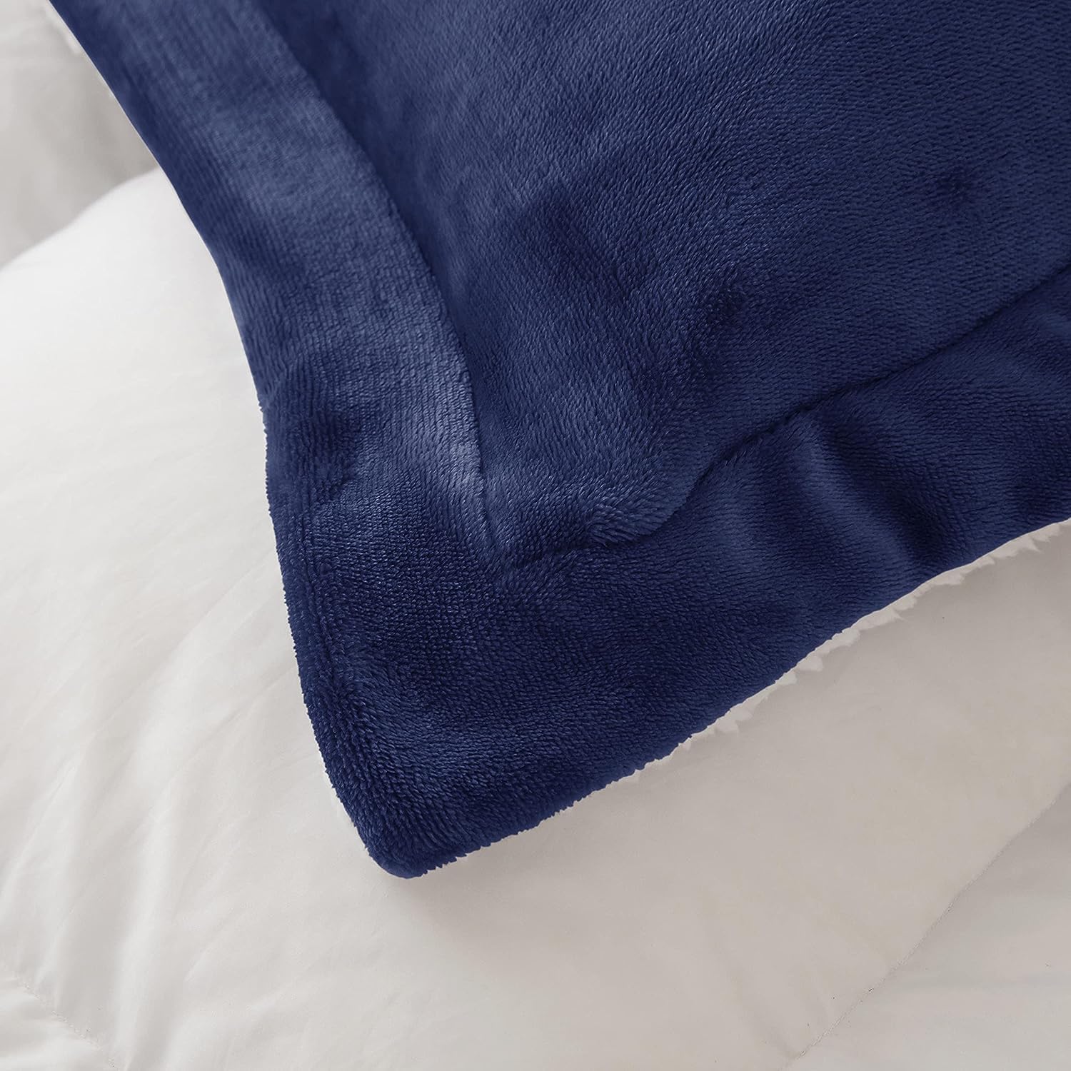 Seward Park Navy Blue Sherpa Comforter Set Twin XL