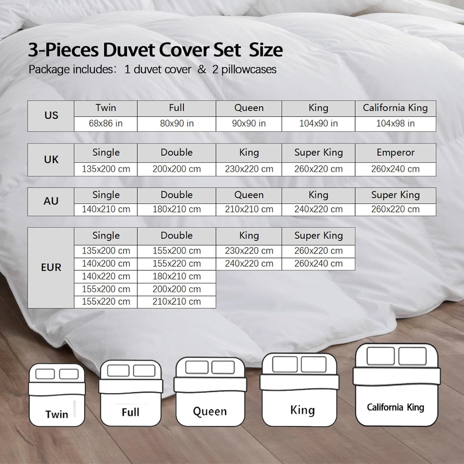 Surrealism Duvet Cover Set Super King with Zipper and Ties