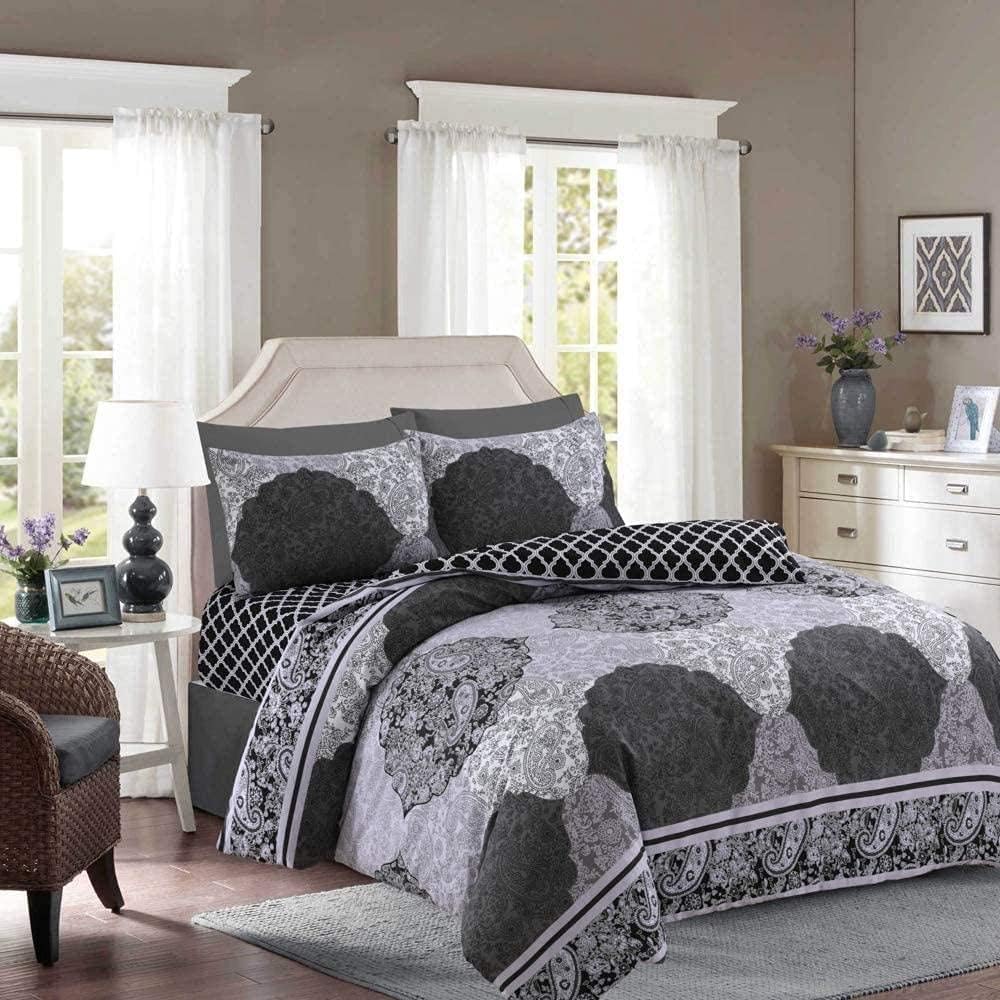 Empress Duvet Cover Set 4 Piece Cotton Blend Quilt Cover Bedding Set