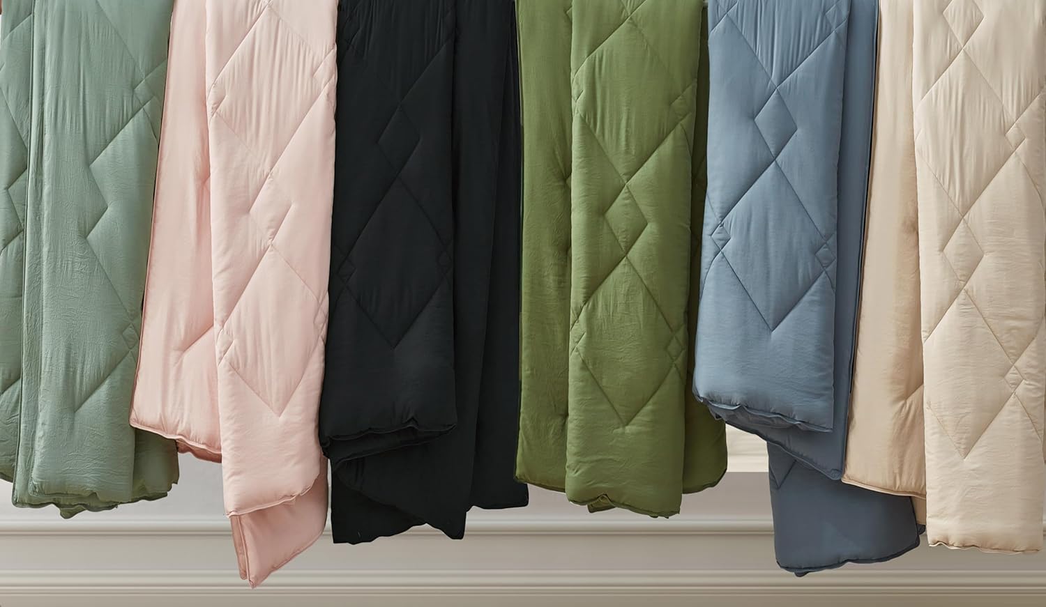Chezmoi Logan Sage Green Comforter Set Twin XL