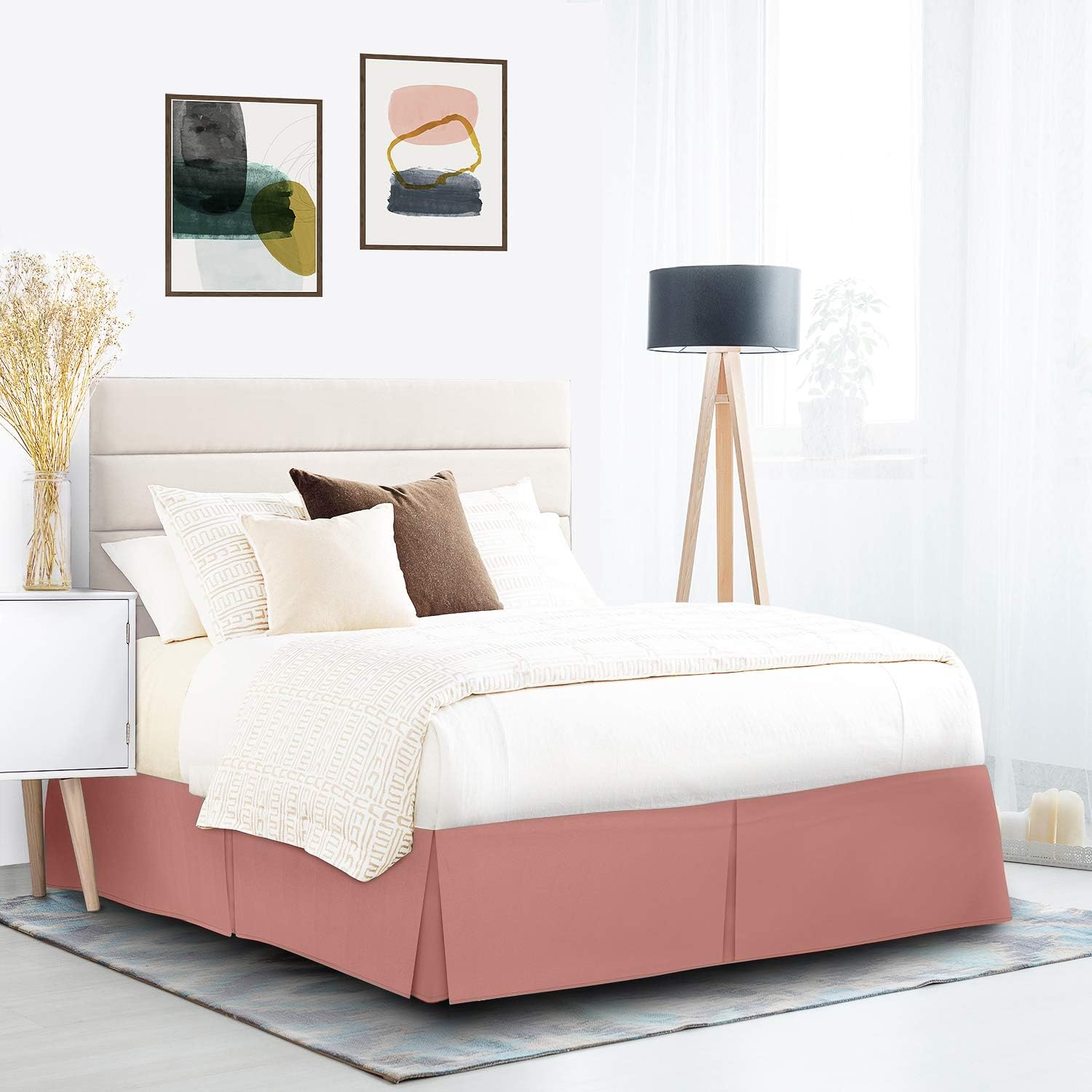 Nestl Misty Rose Full XL Bed Skirt