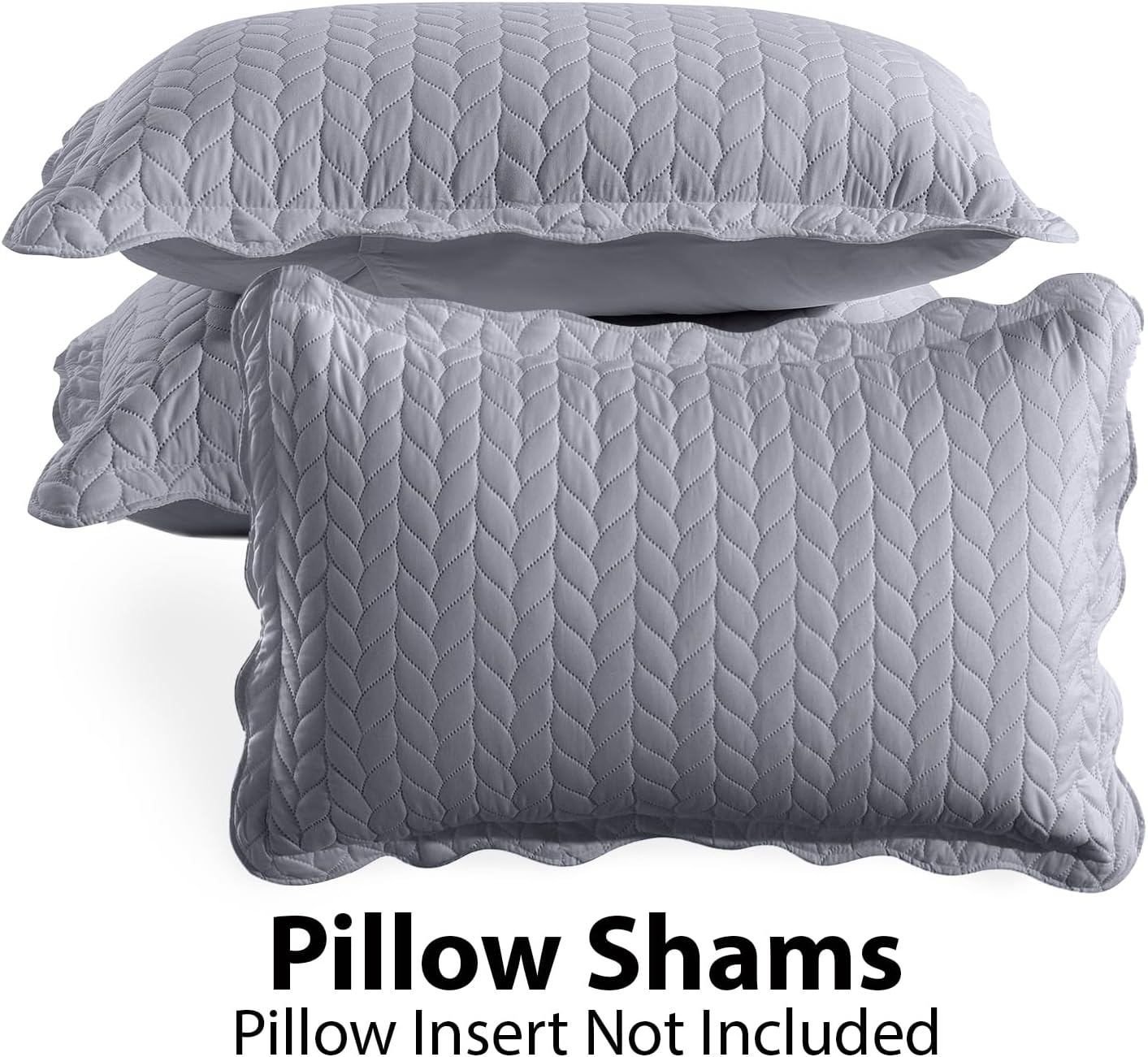 IR Imperial Rooms Embossed Quilt Set Silver 68x86