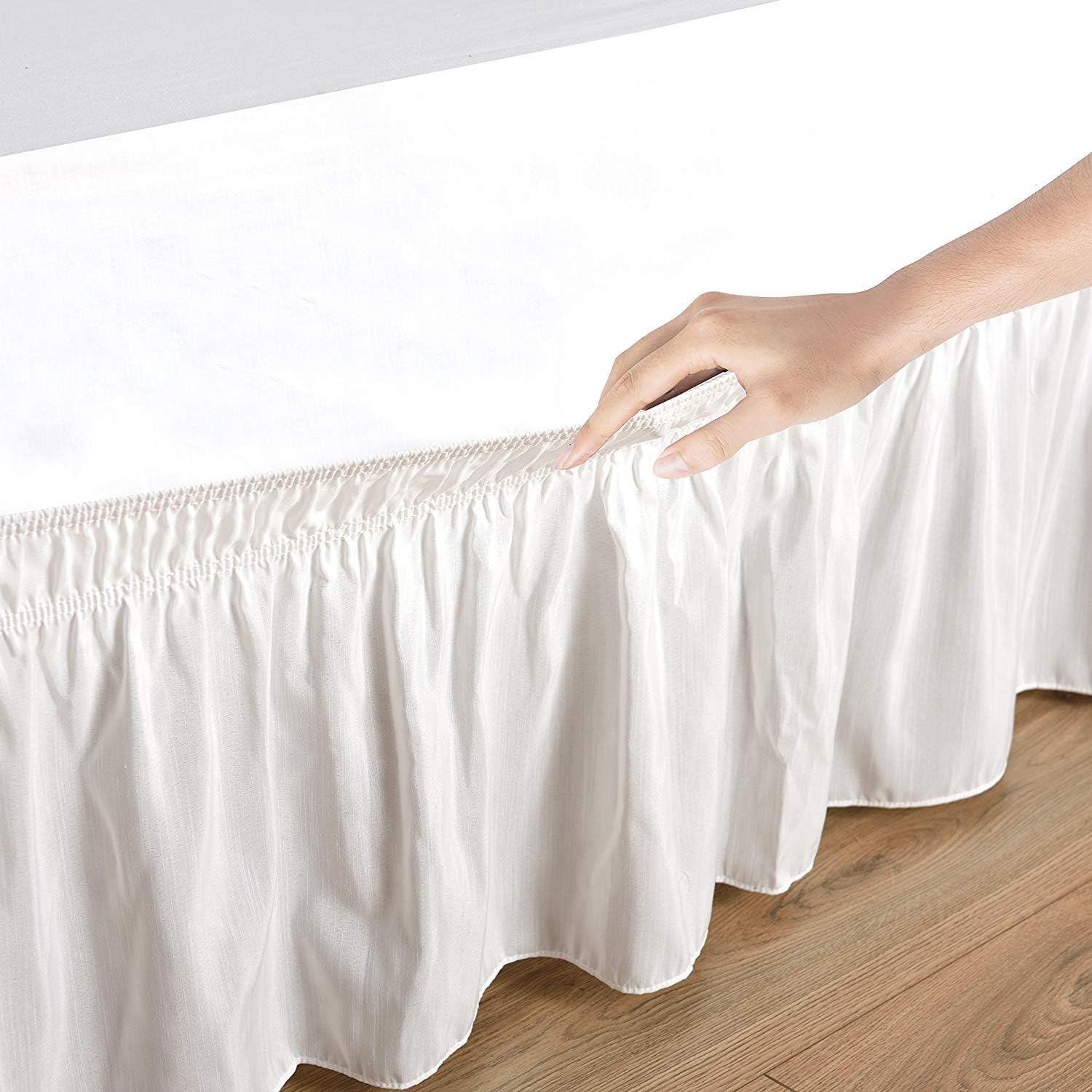 Luxxurecare Three Fabric Sides Bed Skirt 22 Drop Length