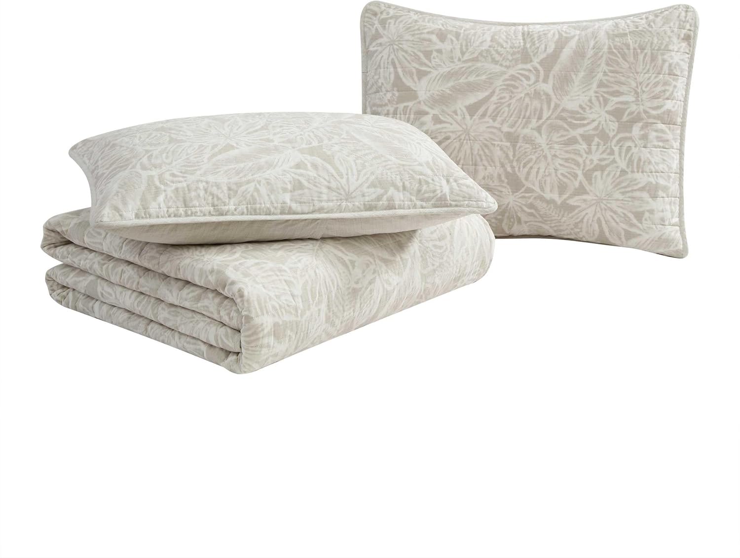 Tommy Bahama Twin Quilt Set - Breathable Reversible Bedding with Matching Sham
