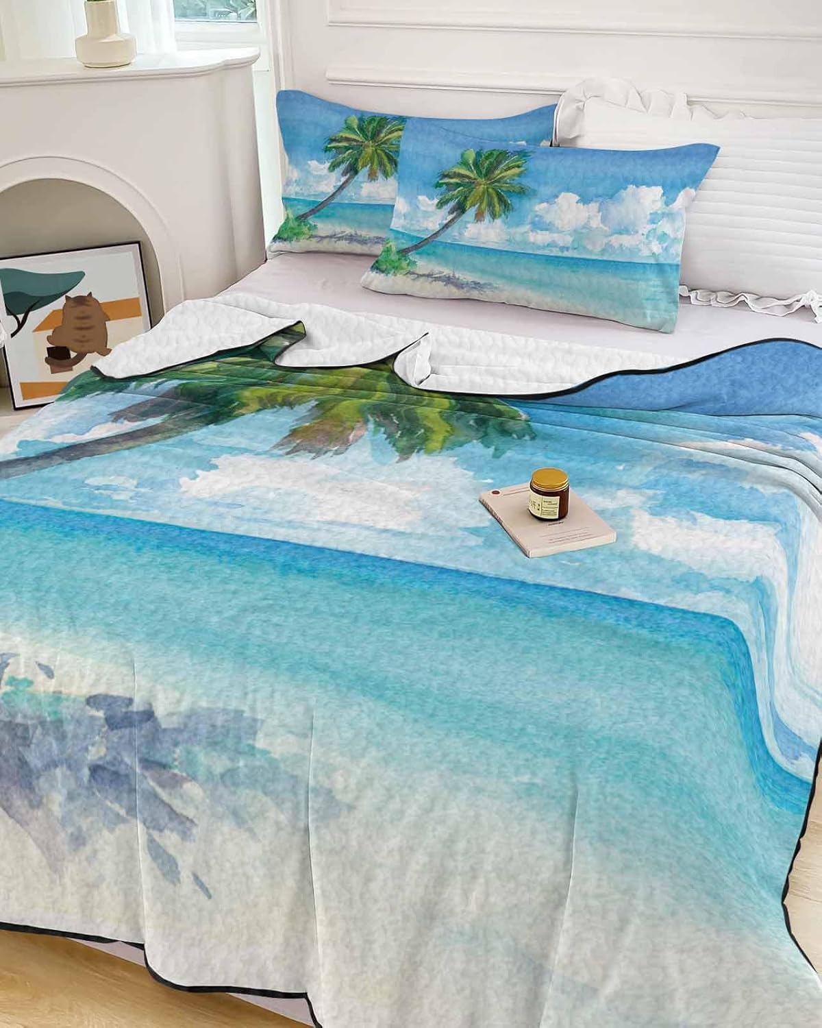 TocaHome Summer Quilt Twin XL 68x98 Inch with 2 Pillowcases 1