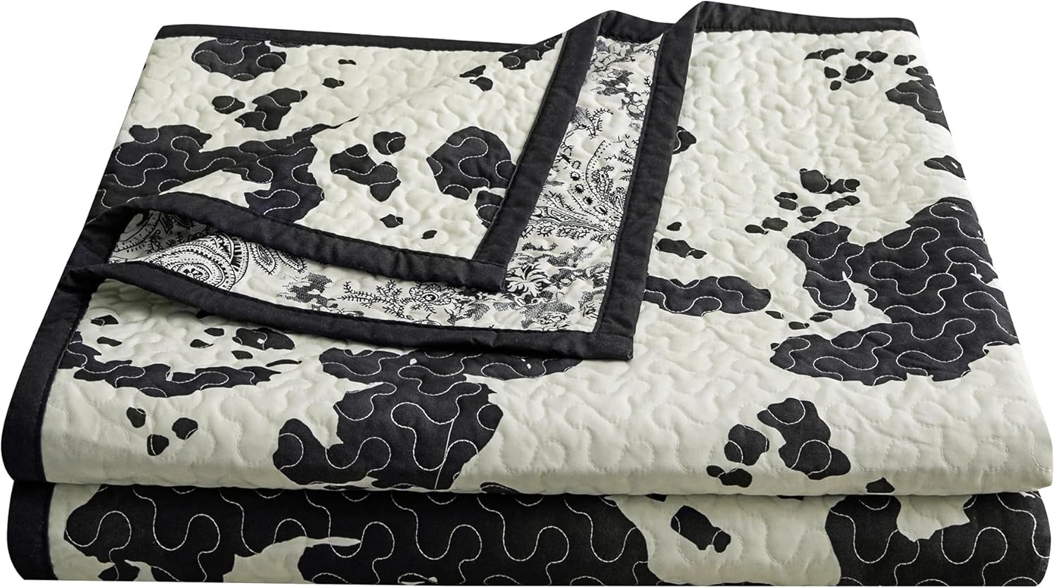 Clara Cow Print Quilt Set 3 Piece King Size