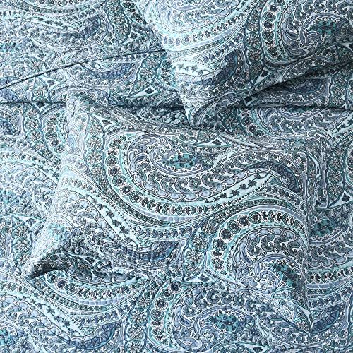 ENASAL Reversible Paisley Cotton Quilt Set King Size