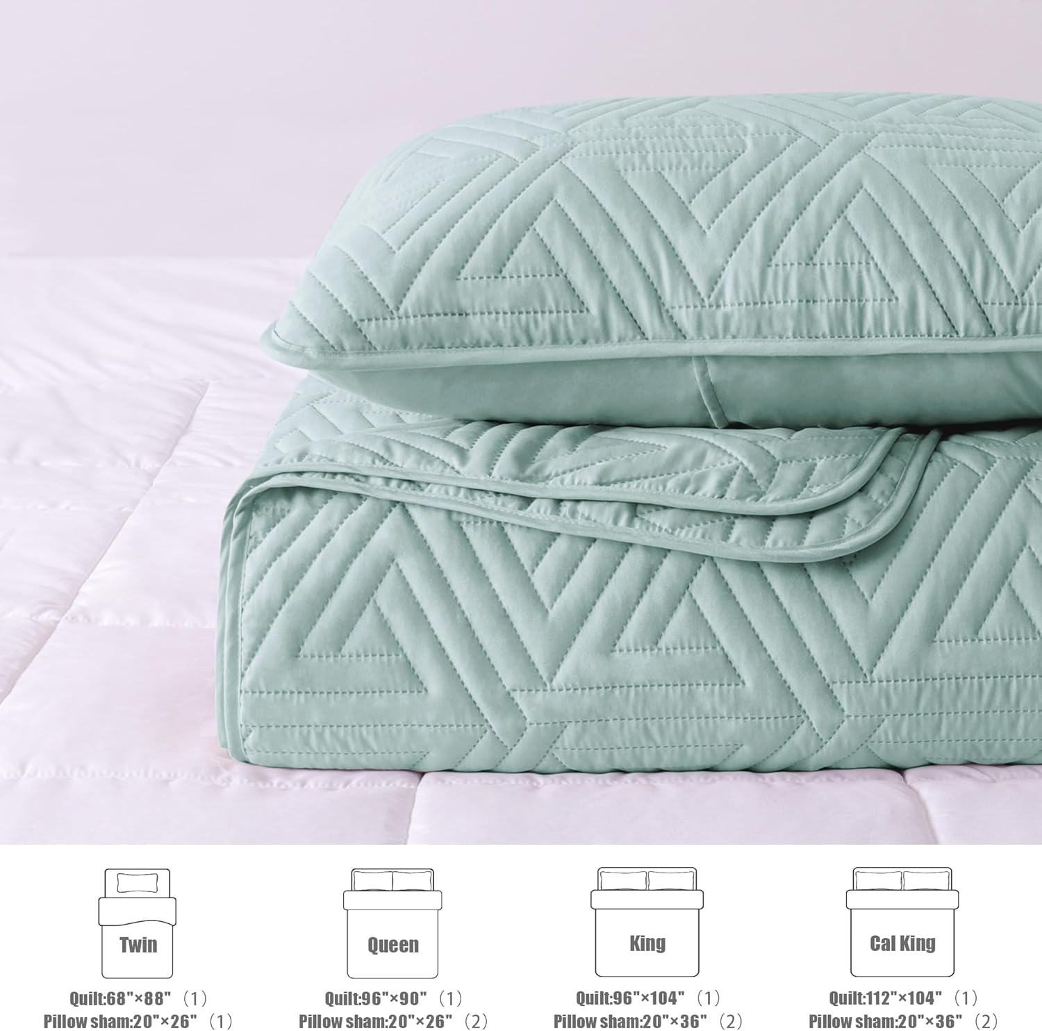 Whale Flotilla Light Blue Queen Size Quilt Set