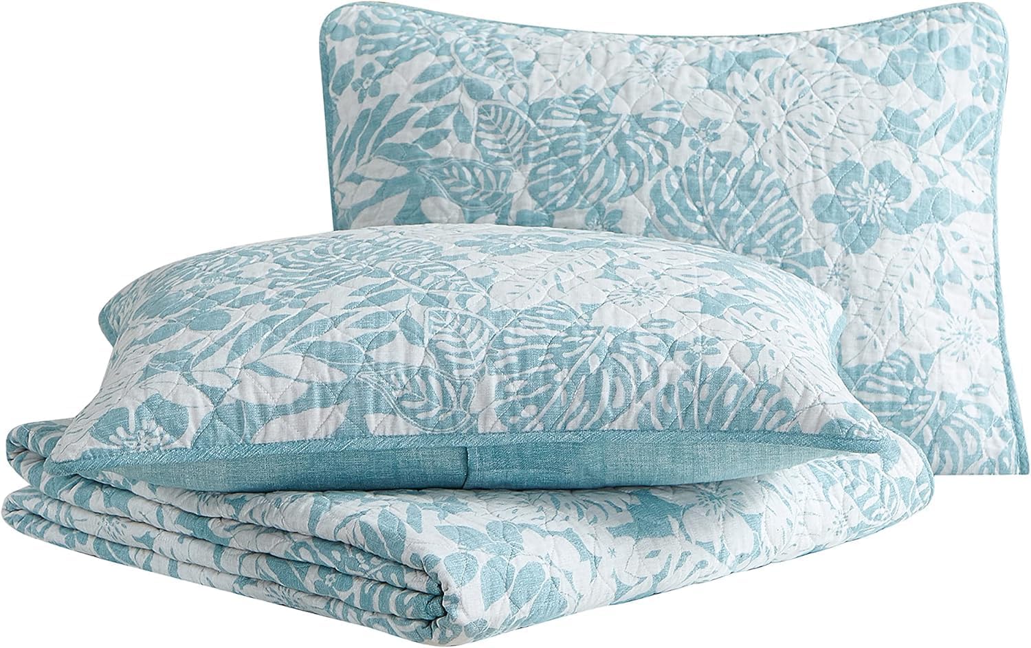 Tommy Bahama King Quilt Set with Shams Coastal Style 100 Cotton