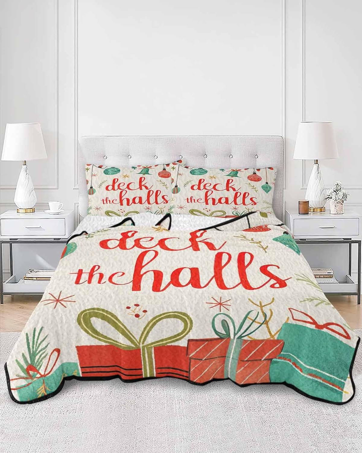 Stongaro Twin XL Christmas Comforter Set 3 Pieces