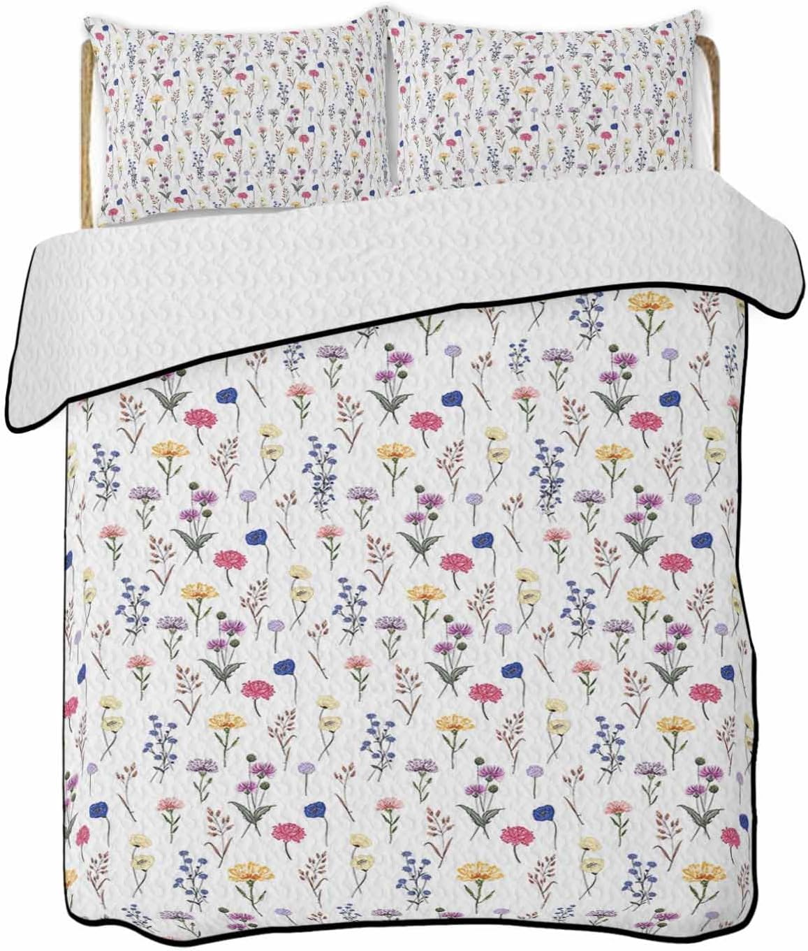 RisQiten Twin XL Quilt Set with Reversible Design