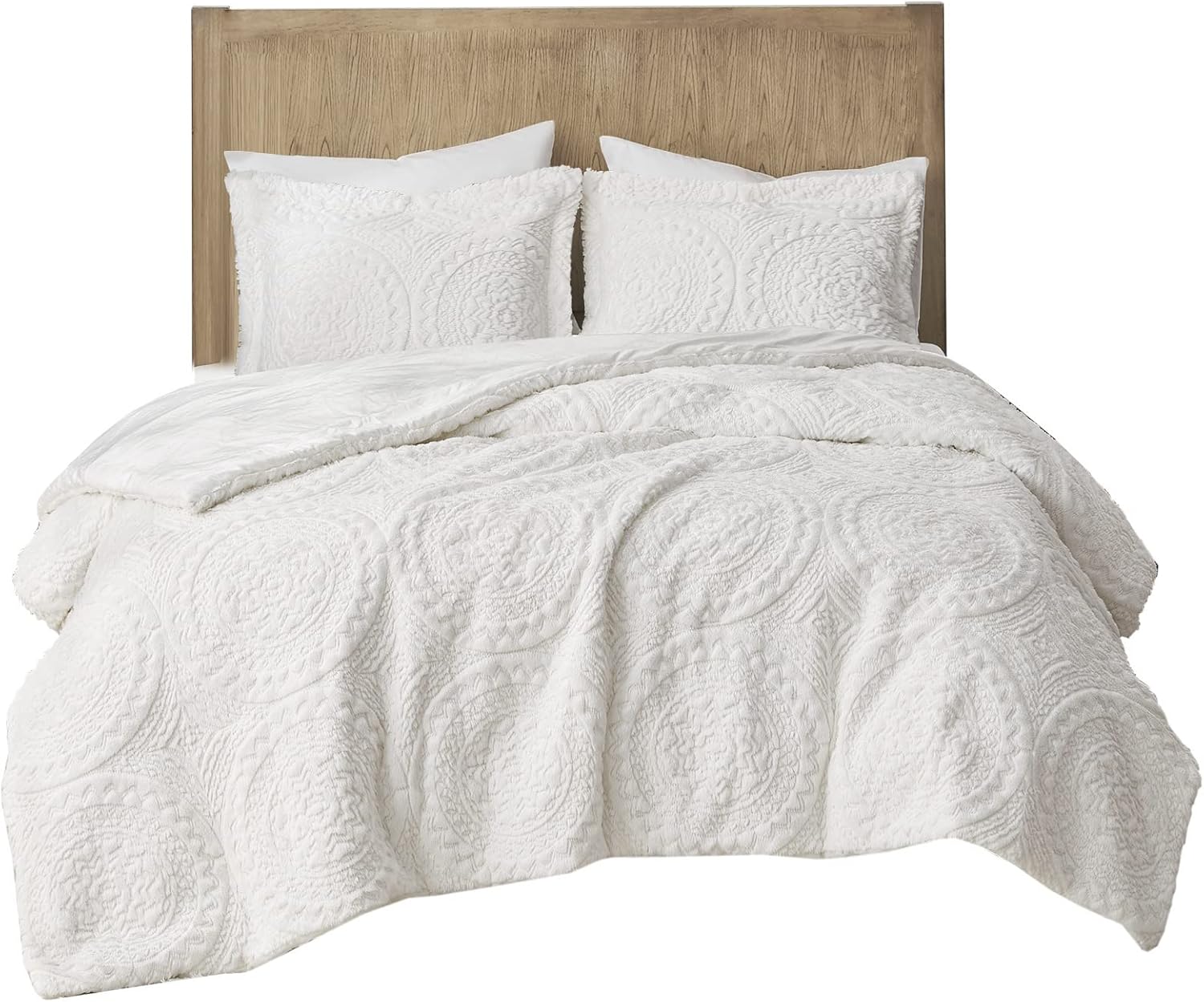 Madison Park Plush Comforter Set with Shams Ivory