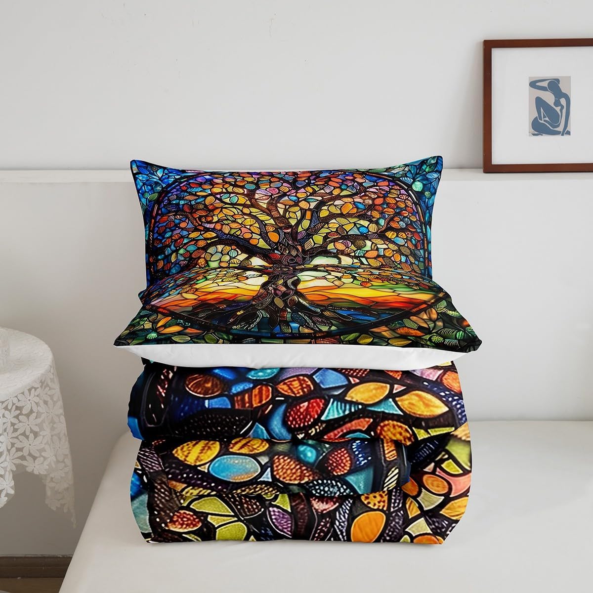 Castle Fairy Modern Geometry Comforter Set Queen Size