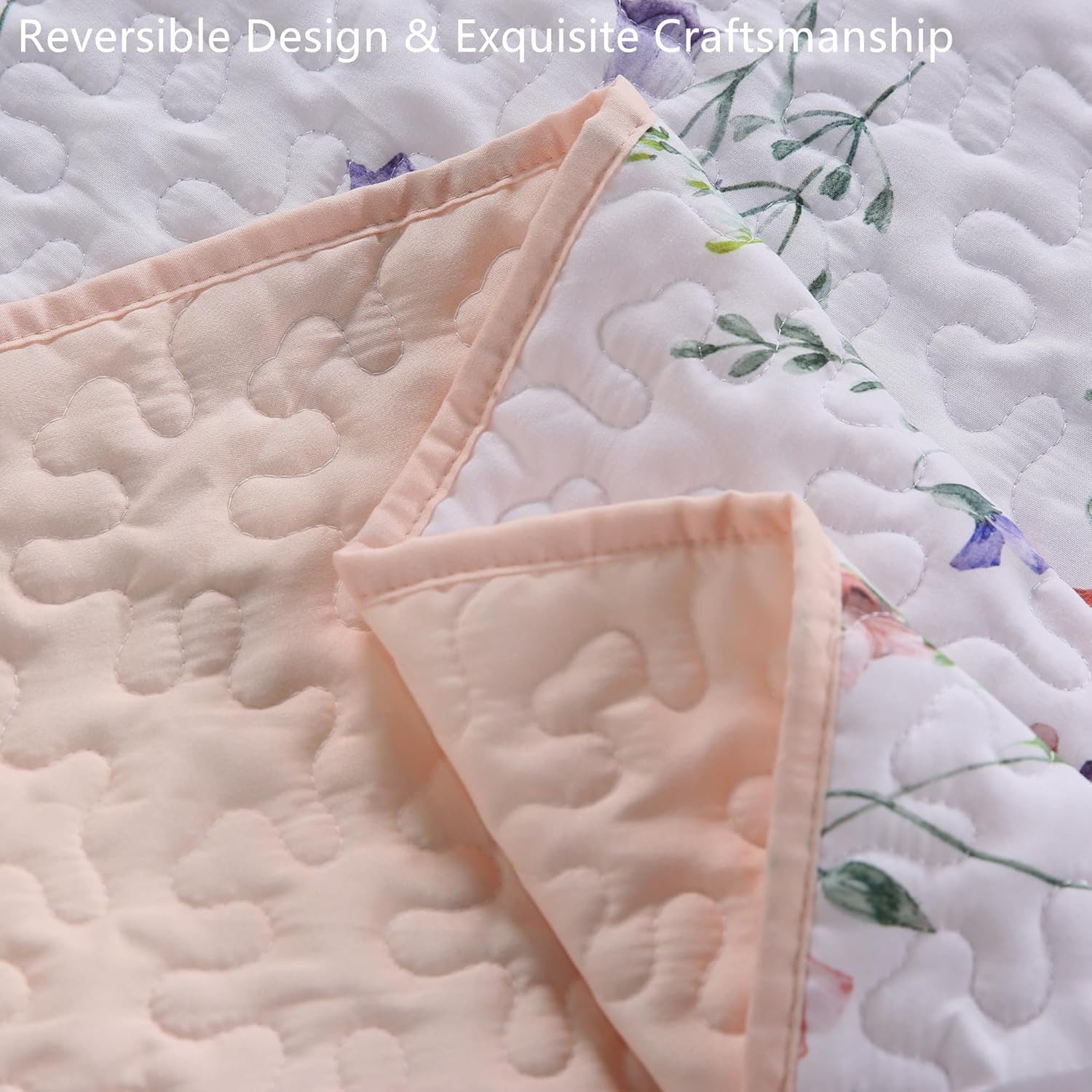 Rosecret Pink Floral Quilt Set King Size 3-Piece