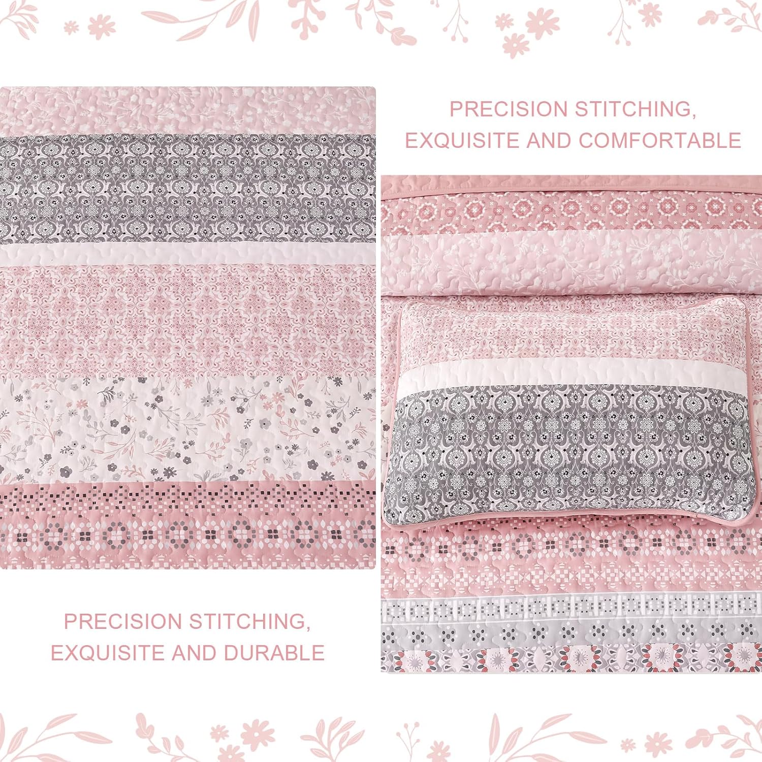 WONGS BEDDING Boho Quilt Set Queen
