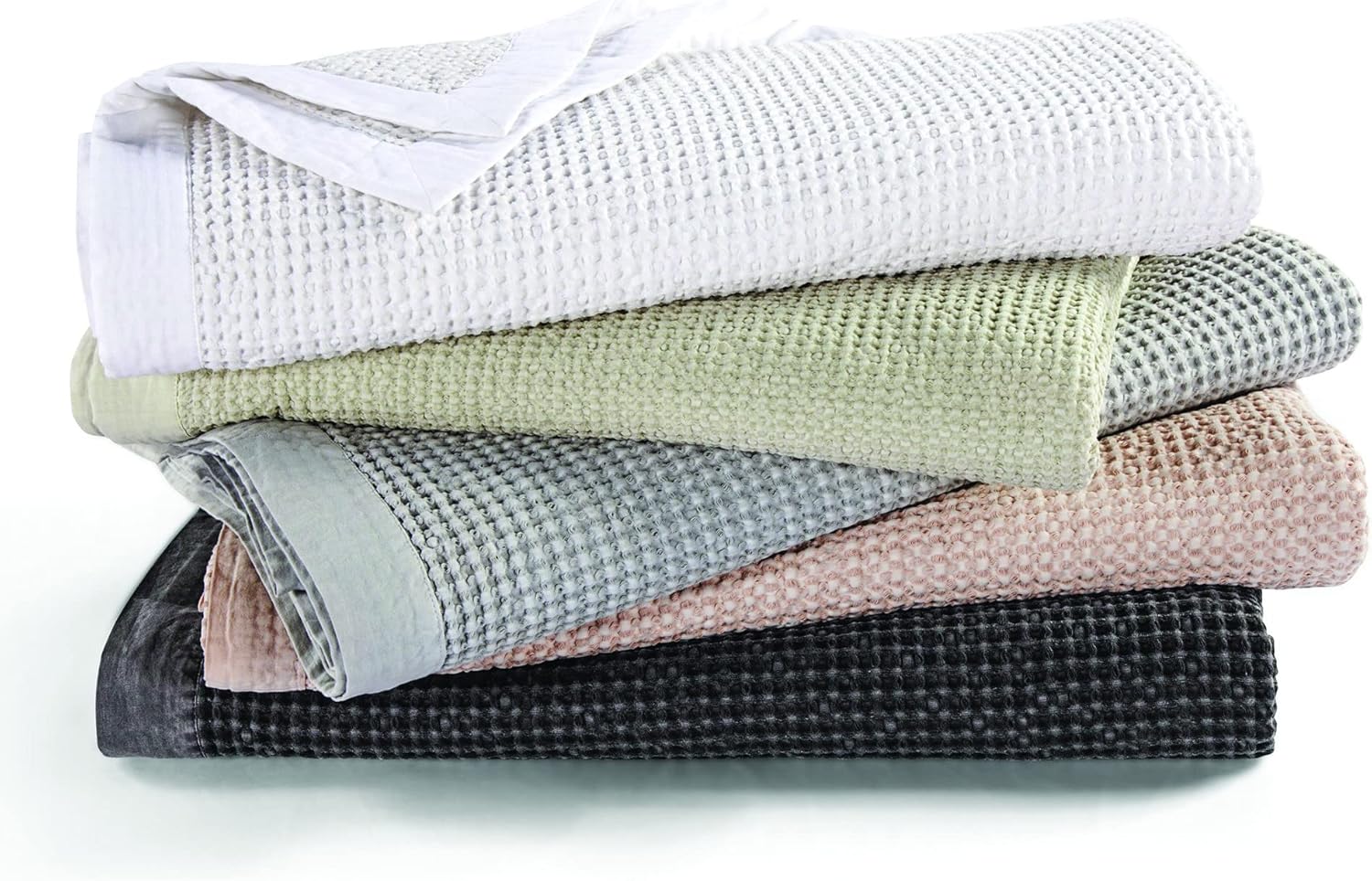HiEnd Accents Stonewashed Cotton Waffle Coverlet Set