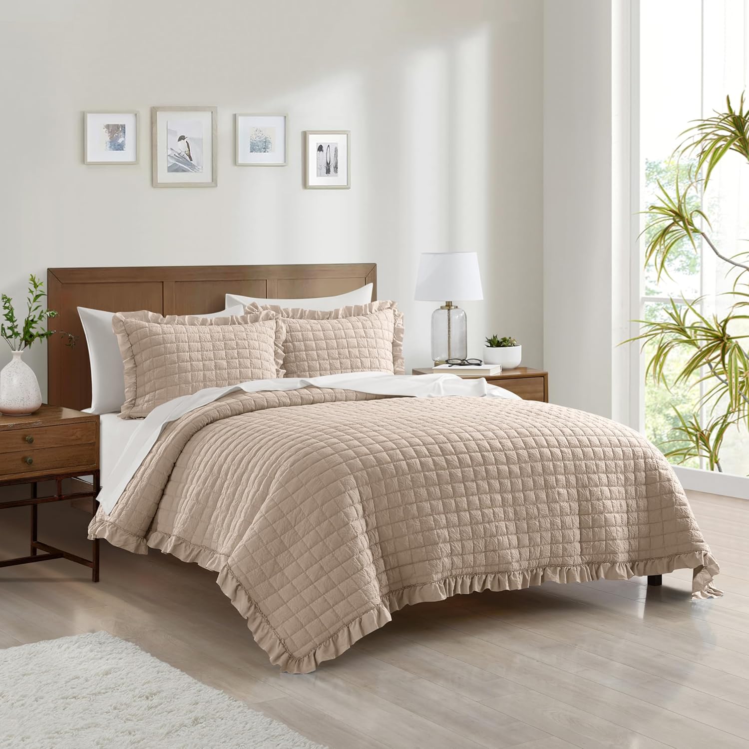 Chic Home Revel King Quilt Set Rose Pink 1