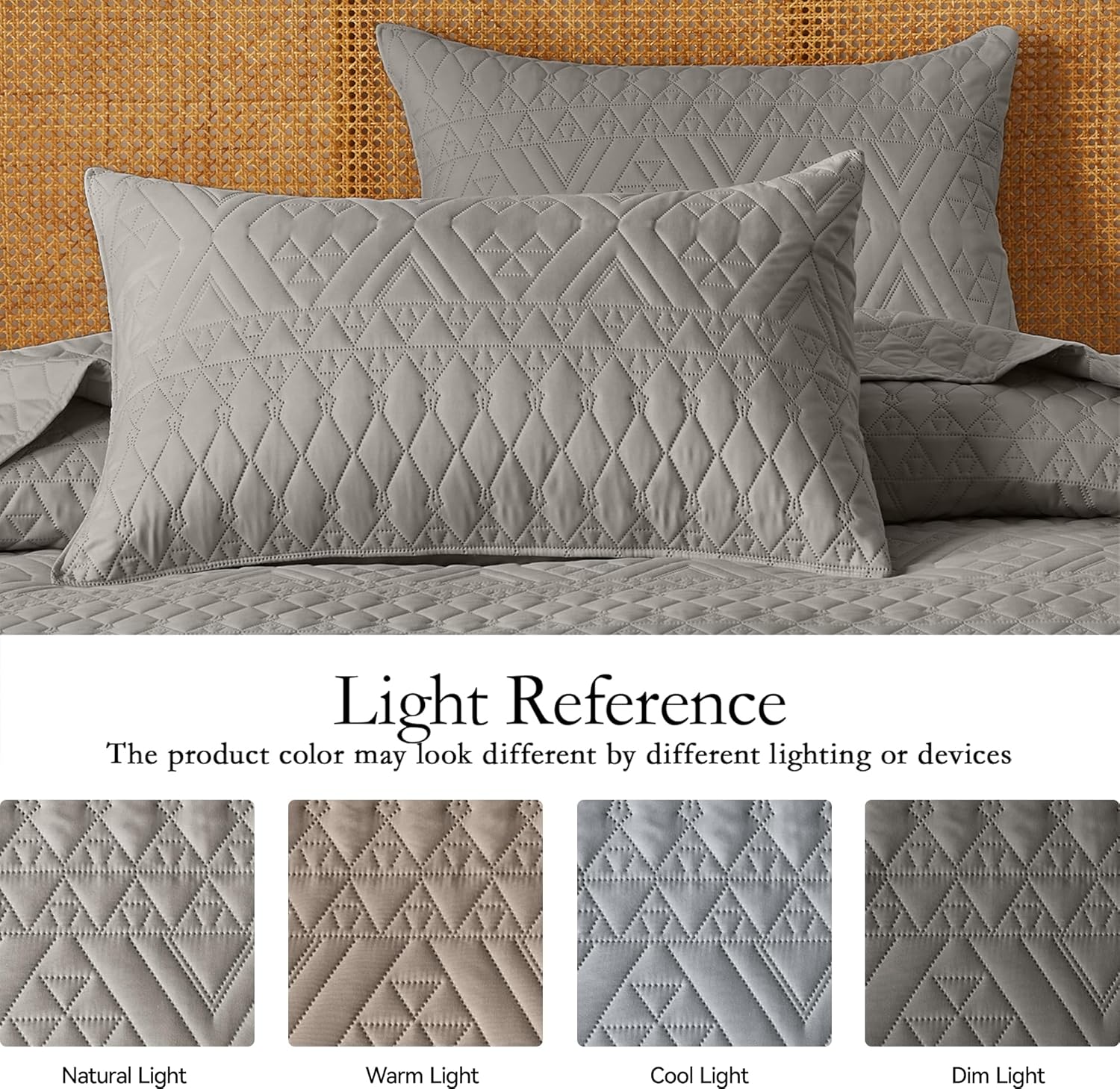 akkialla Twin Size Quilt Bedding Set Dark Grey 1
