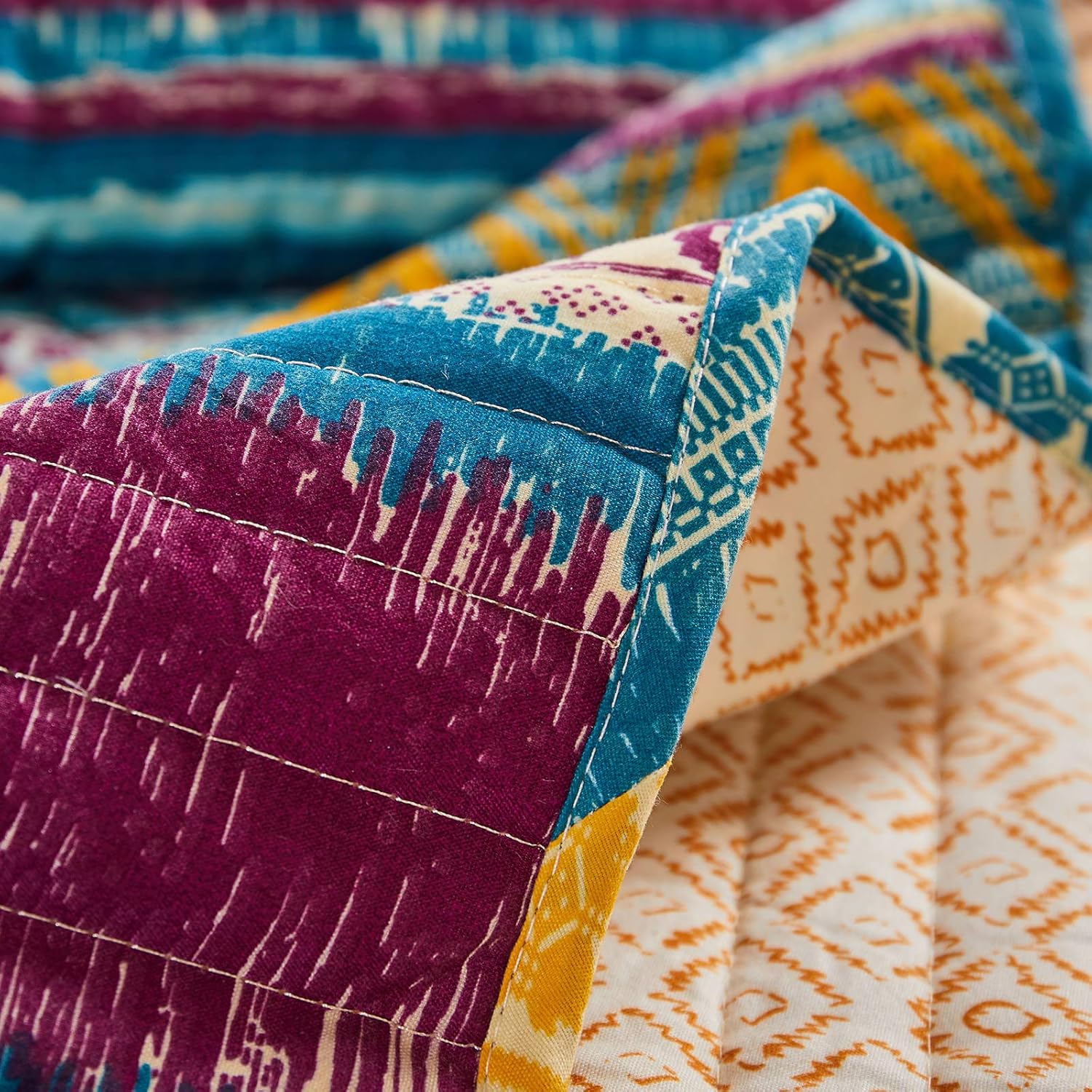 Greenland Home Southwest Cotton Quilt Set Siesta 3-Piece KingCal King 1