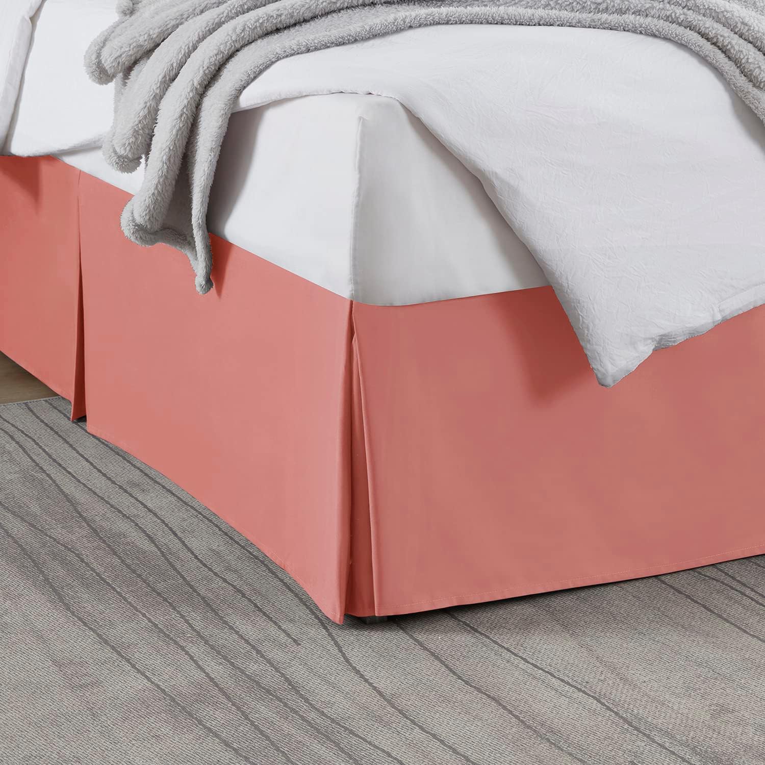 Nestl Misty Rose Full XL Bed Skirt