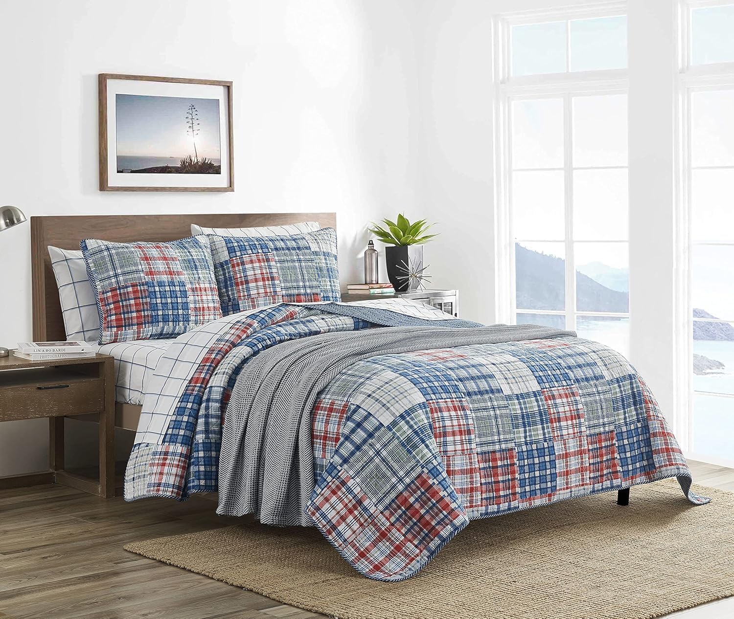 Nautica Twin Quilt Set Raeford Blue