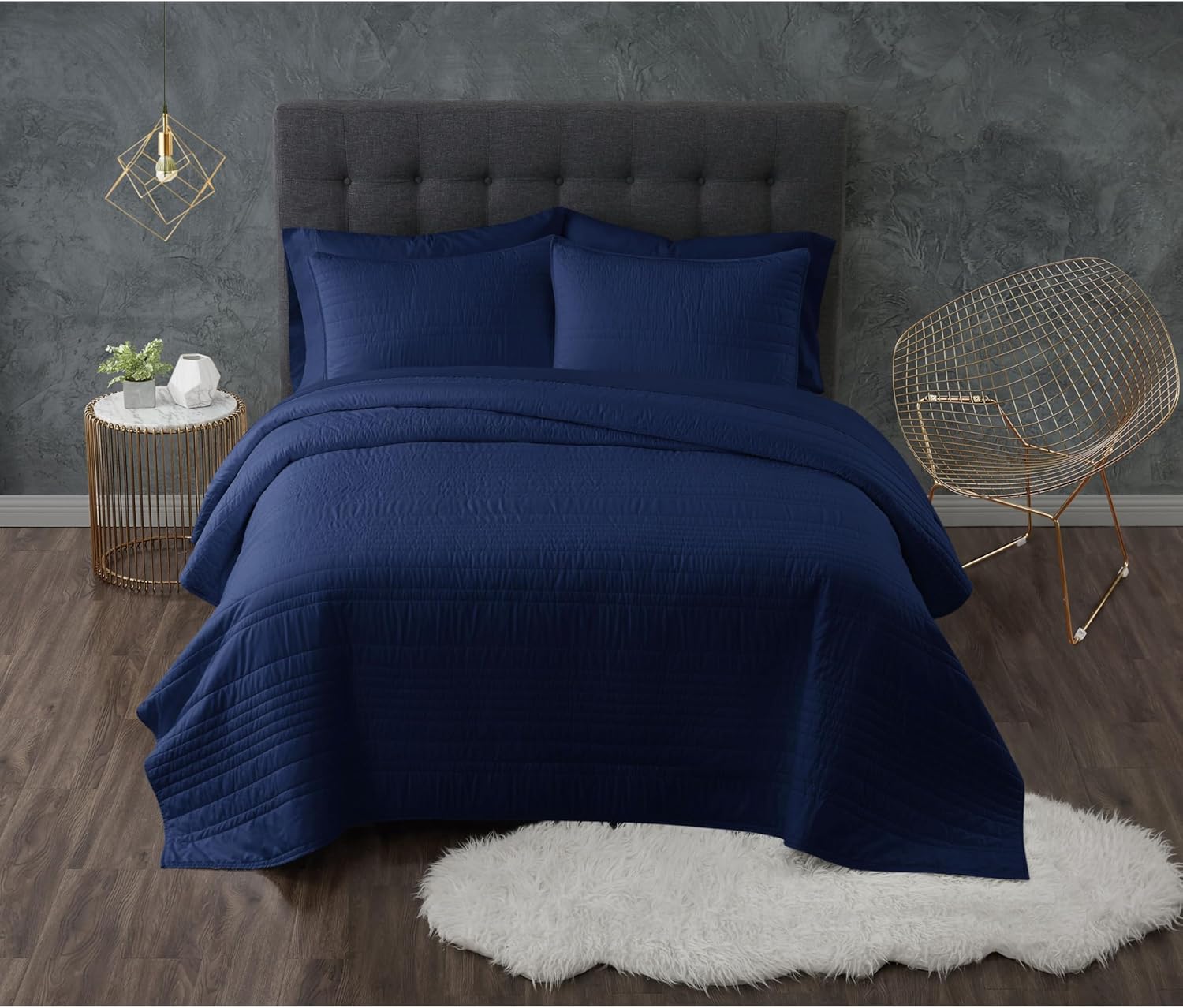 TRULY CALM Quilt Set Twin XL Navy
