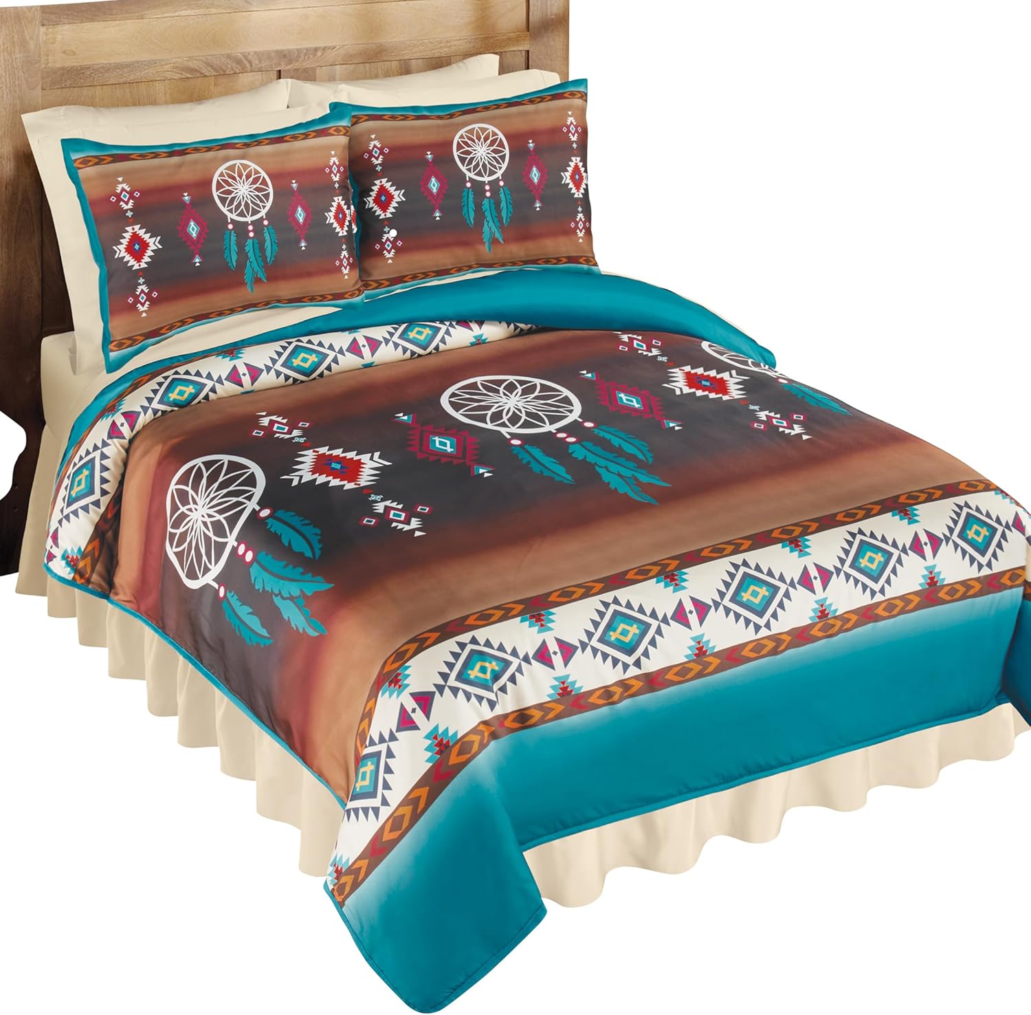 Collections Etc Southwest Dreamcatcher 3-Piece Comforter Set 1