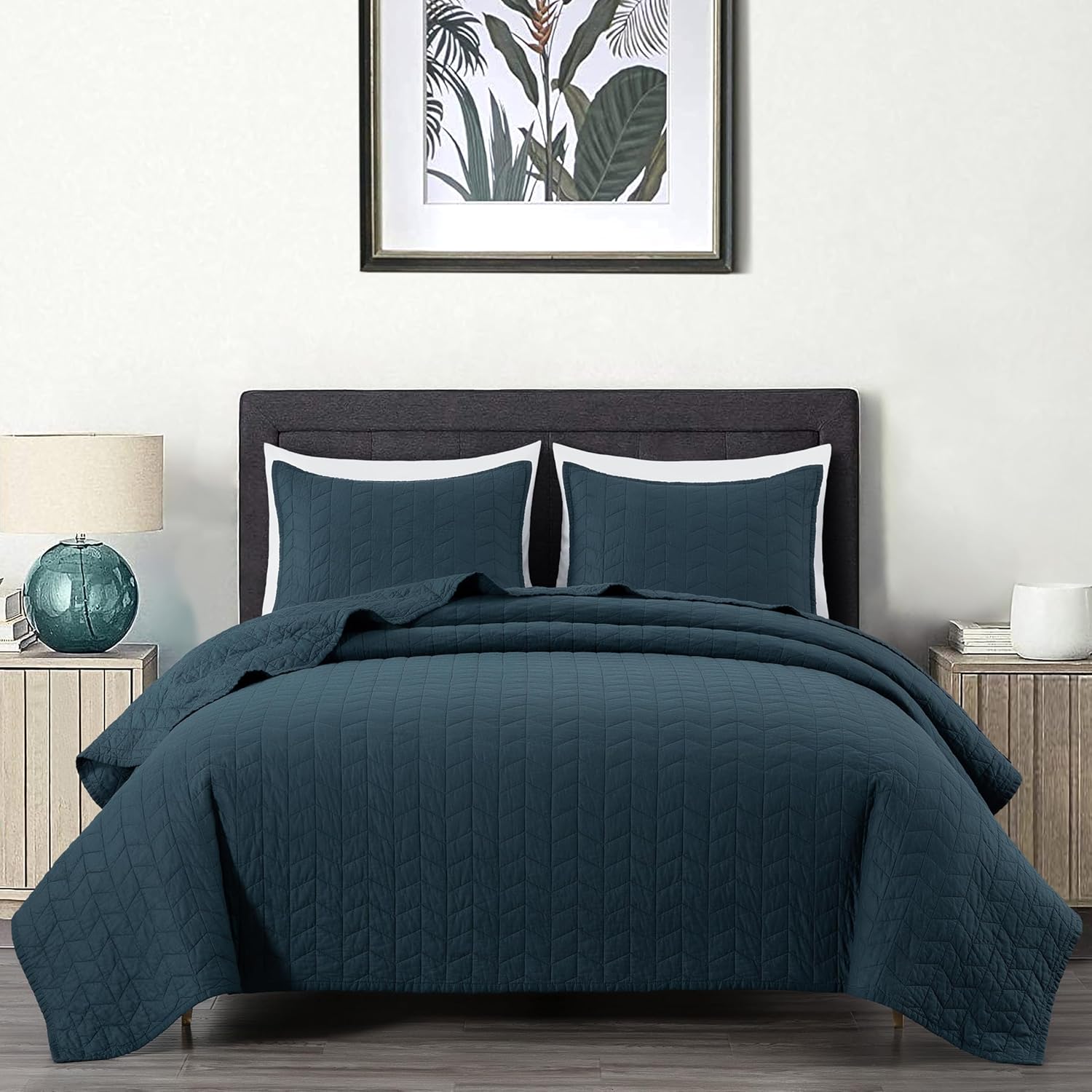 Chezmoi Collection Madrid 3-Piece Cotton Quilt Set