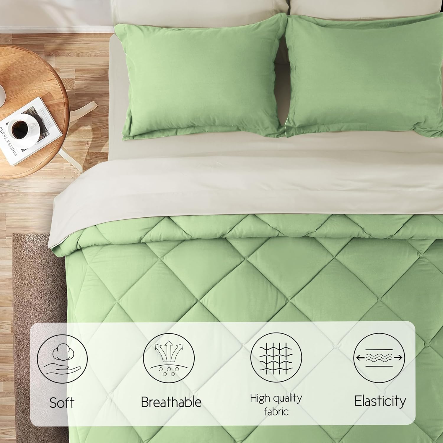 HIG Reversible 5-Piece Twin XL Comforter Set