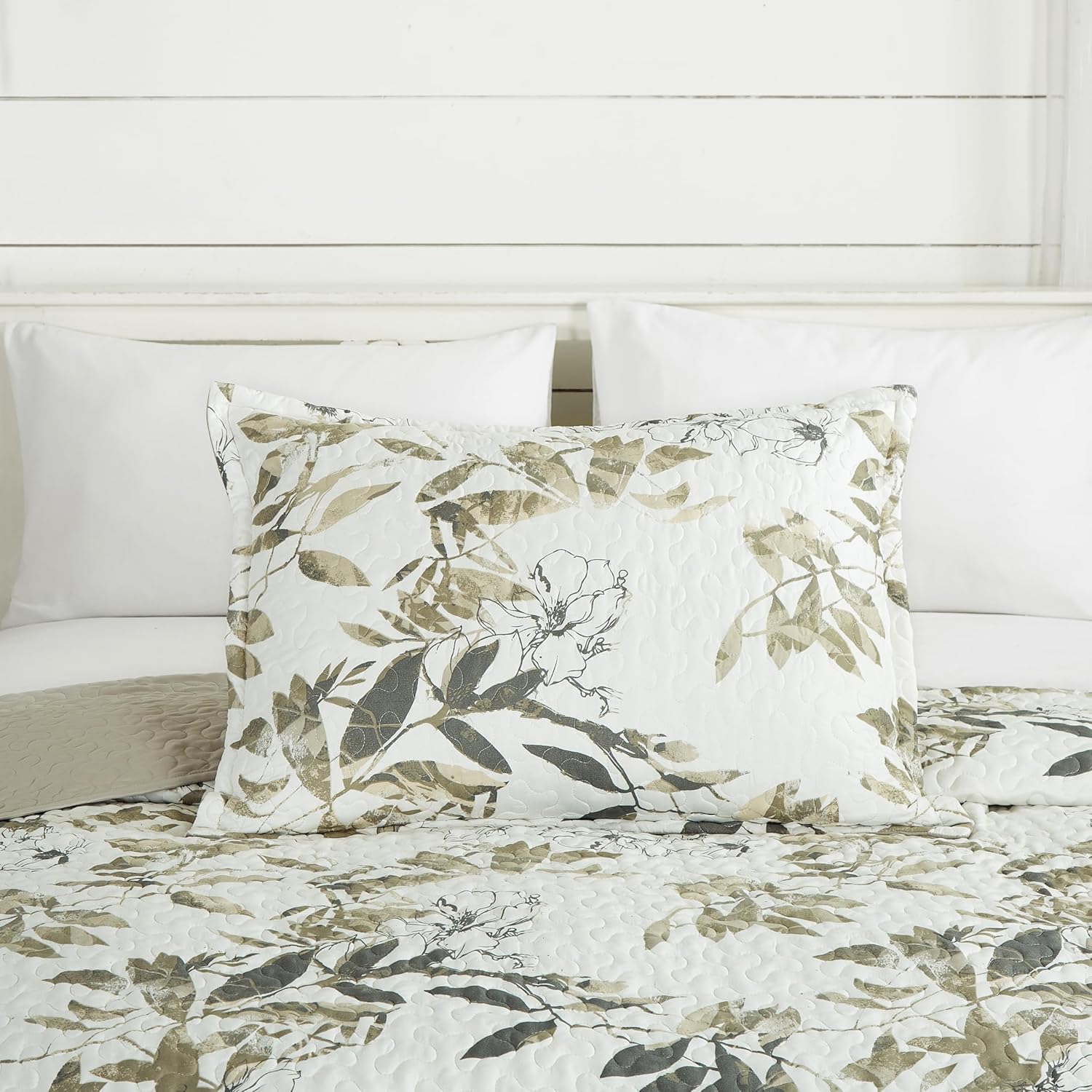 Chezmoi Collection Julia 3-Piece Floral Quilt Set Queen