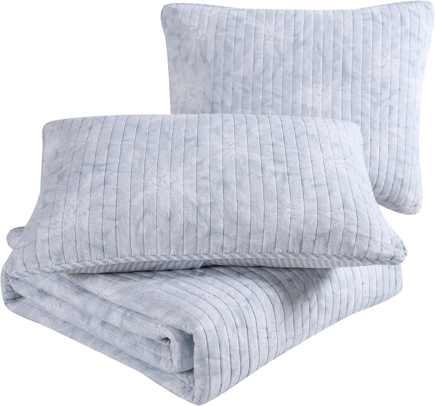 Tommy Bahama Twin Quilt Set - Reversible Cotton Bedding with Matching Sham 1