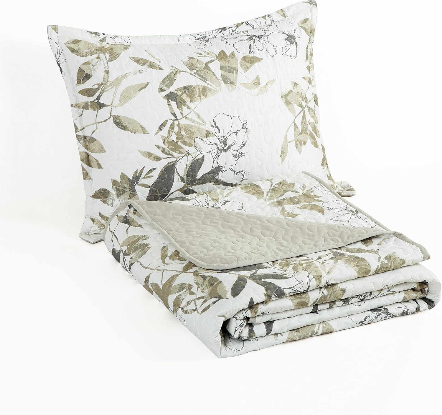 Chezmoi Collection Julia 3-Piece Floral Quilt Set Queen