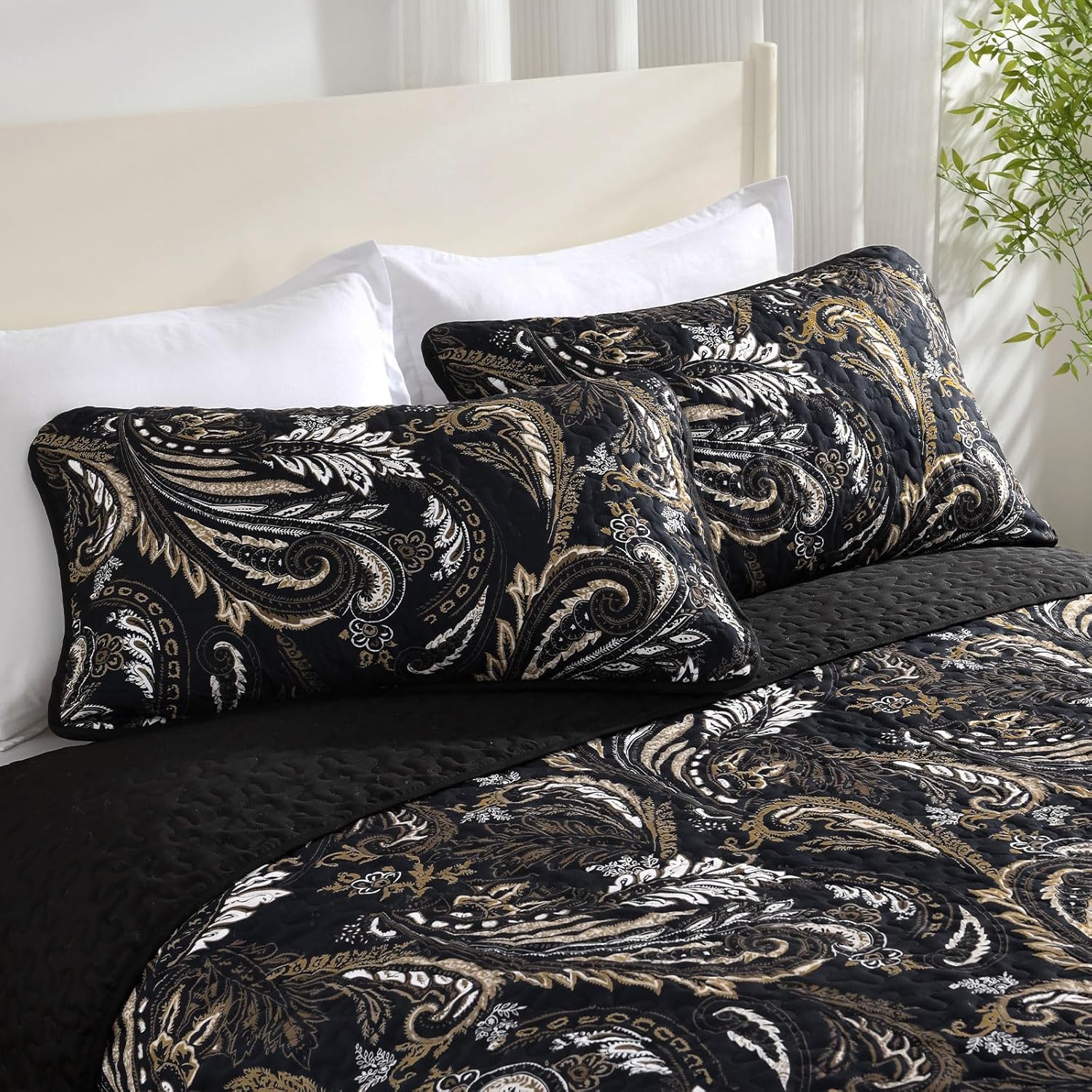WONGS BEDDING Boho Quilt Set Queen Size