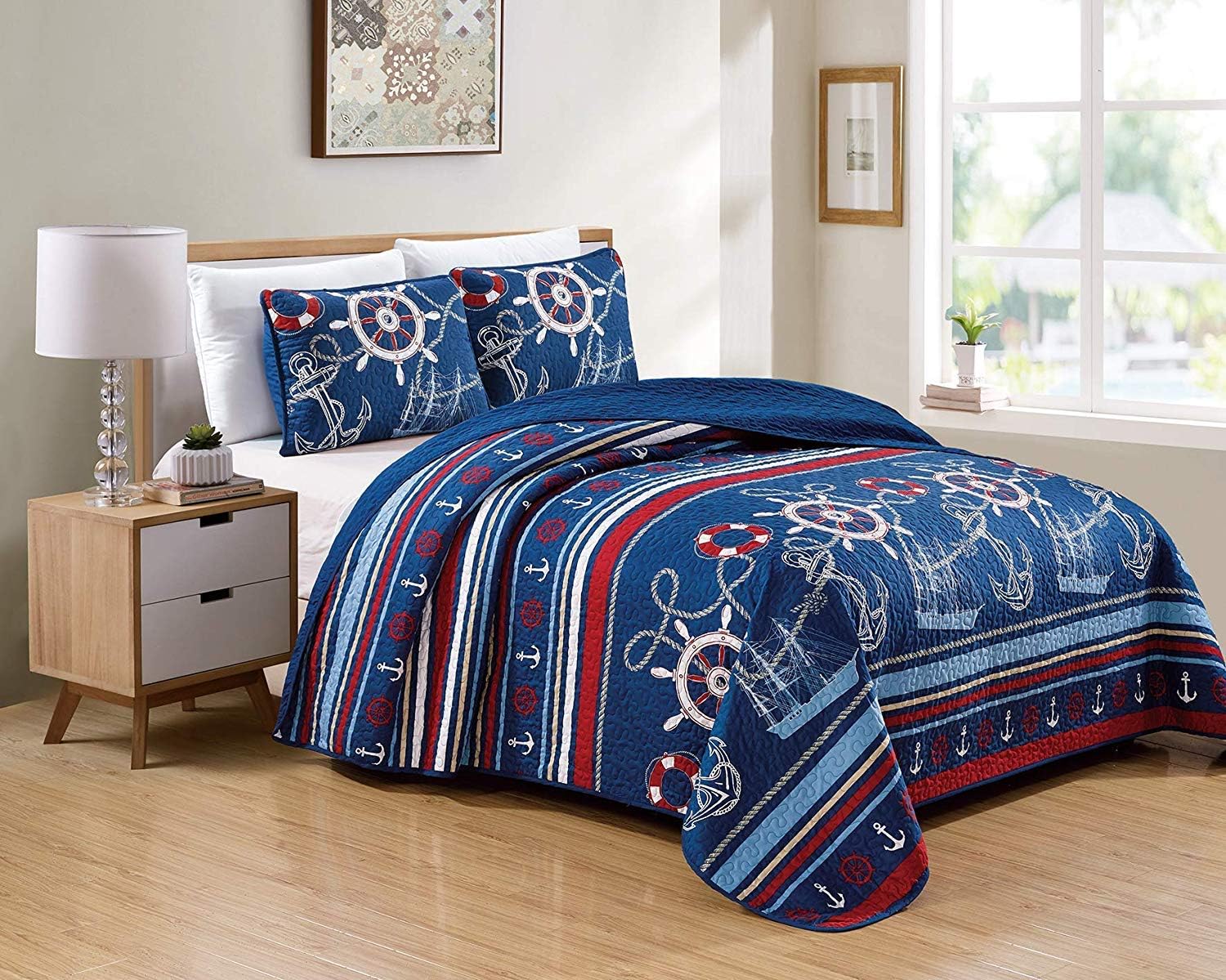 Luxury Home 2 Piece Reversible Coverlet Bedding Set 1