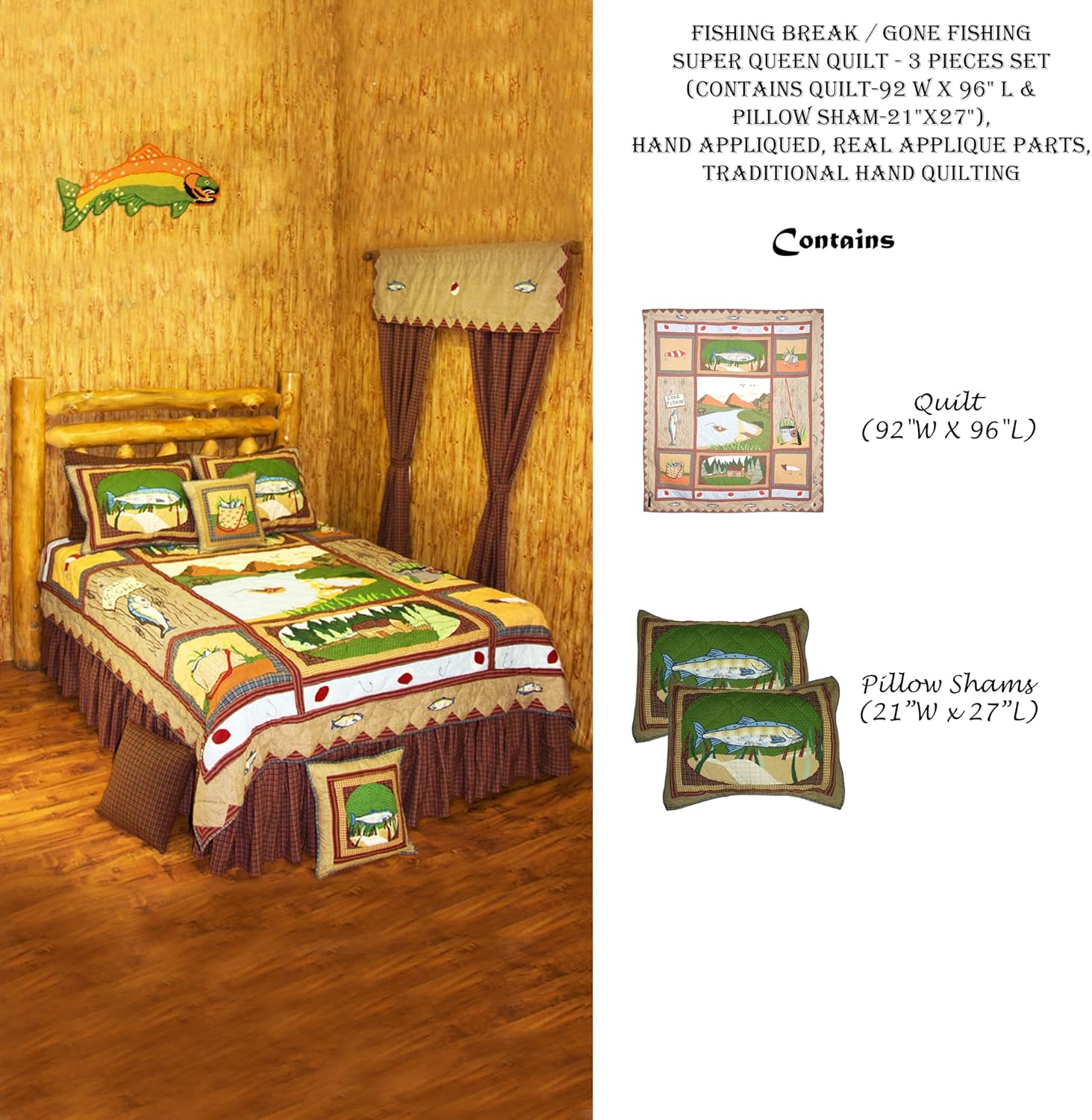 Patch Magic Quilts Fishing Break Set - 3 Pieces