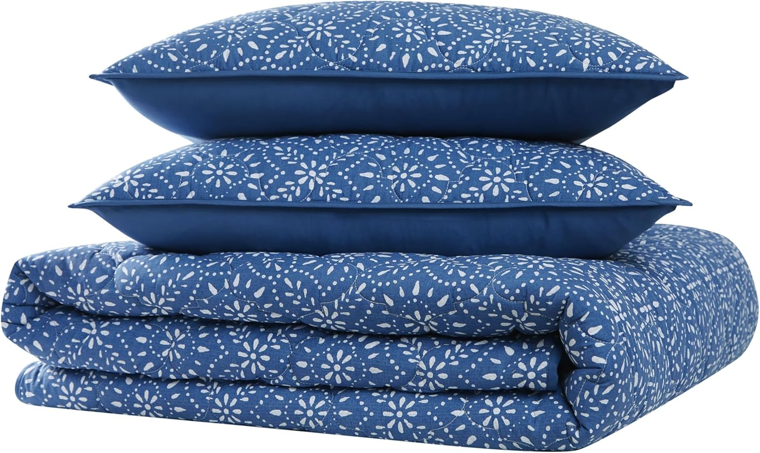 Brooklyn Loom Katrine Quilt Set Twin XL Blue 2