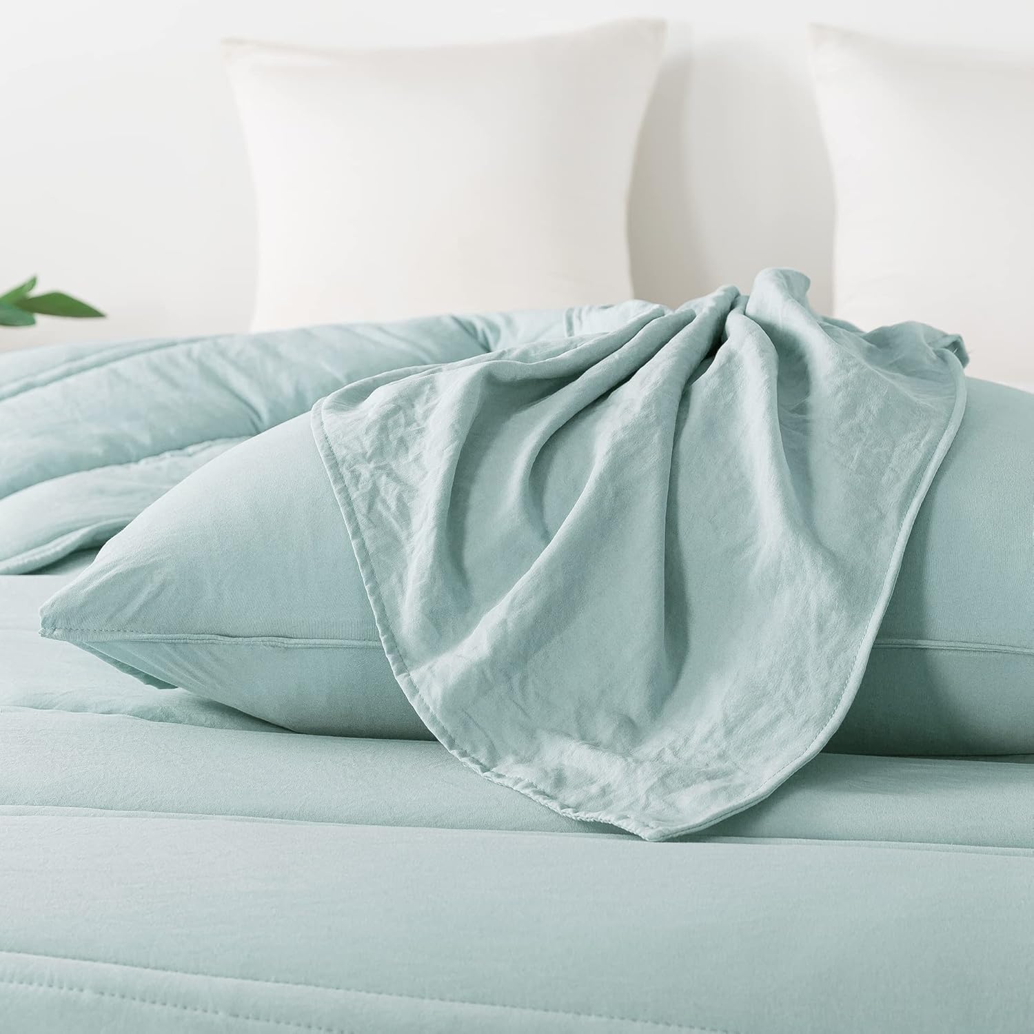 AnnaZ Home 3PC Comforter Set Light Blue Twin XL
