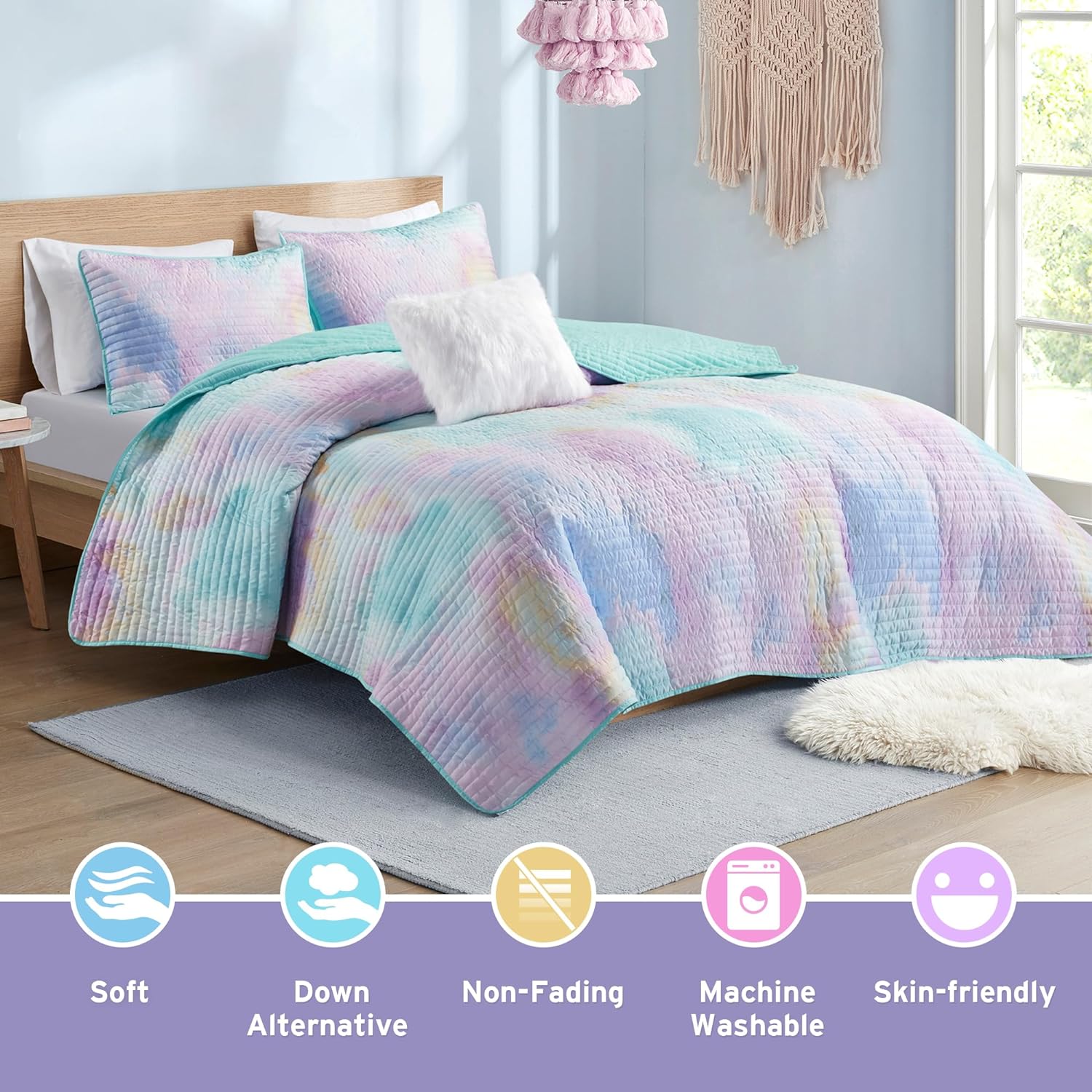 Intelligent Design Cassiopeia Tie-Dye Quilt Set
