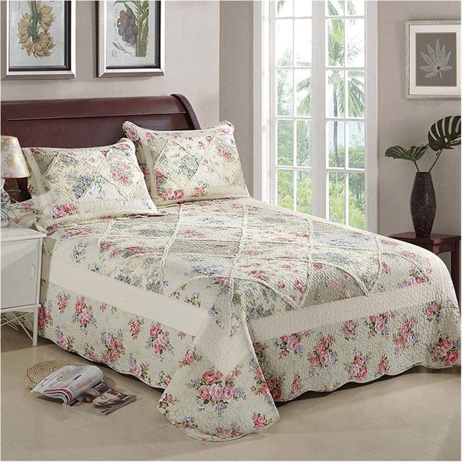 Wrinkle-Resistant Cotton Quilt Set Super King Size