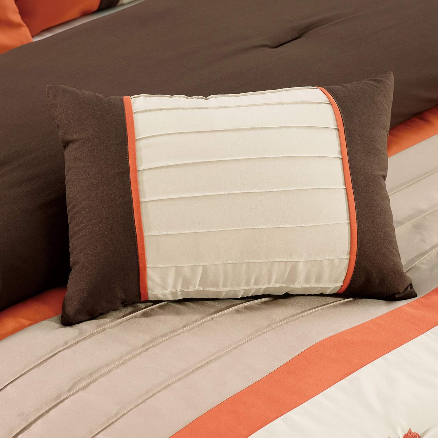 Chezmoi Collection Serene 7-Piece Comforter Set Queen