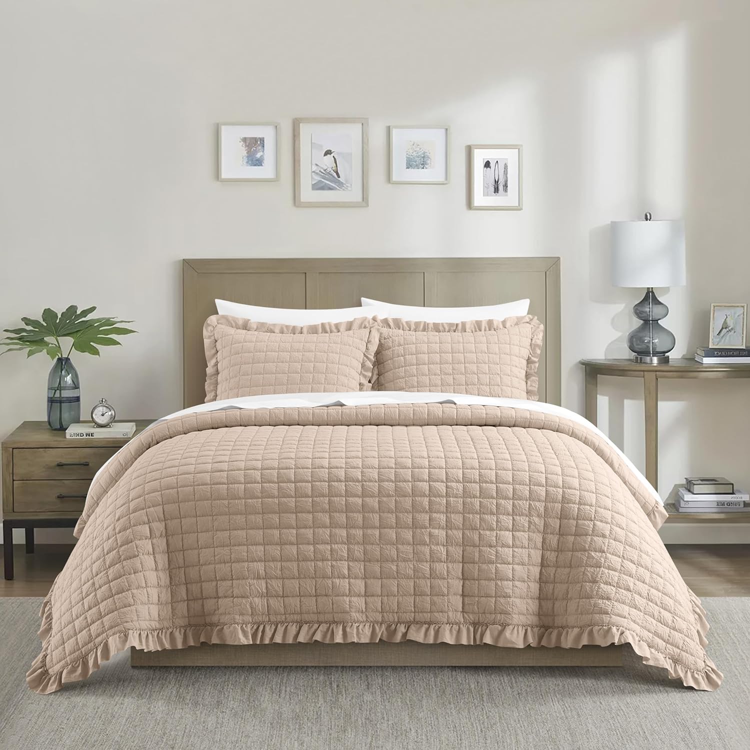 Chic Home Revel King Quilt Set Rose Pink 1